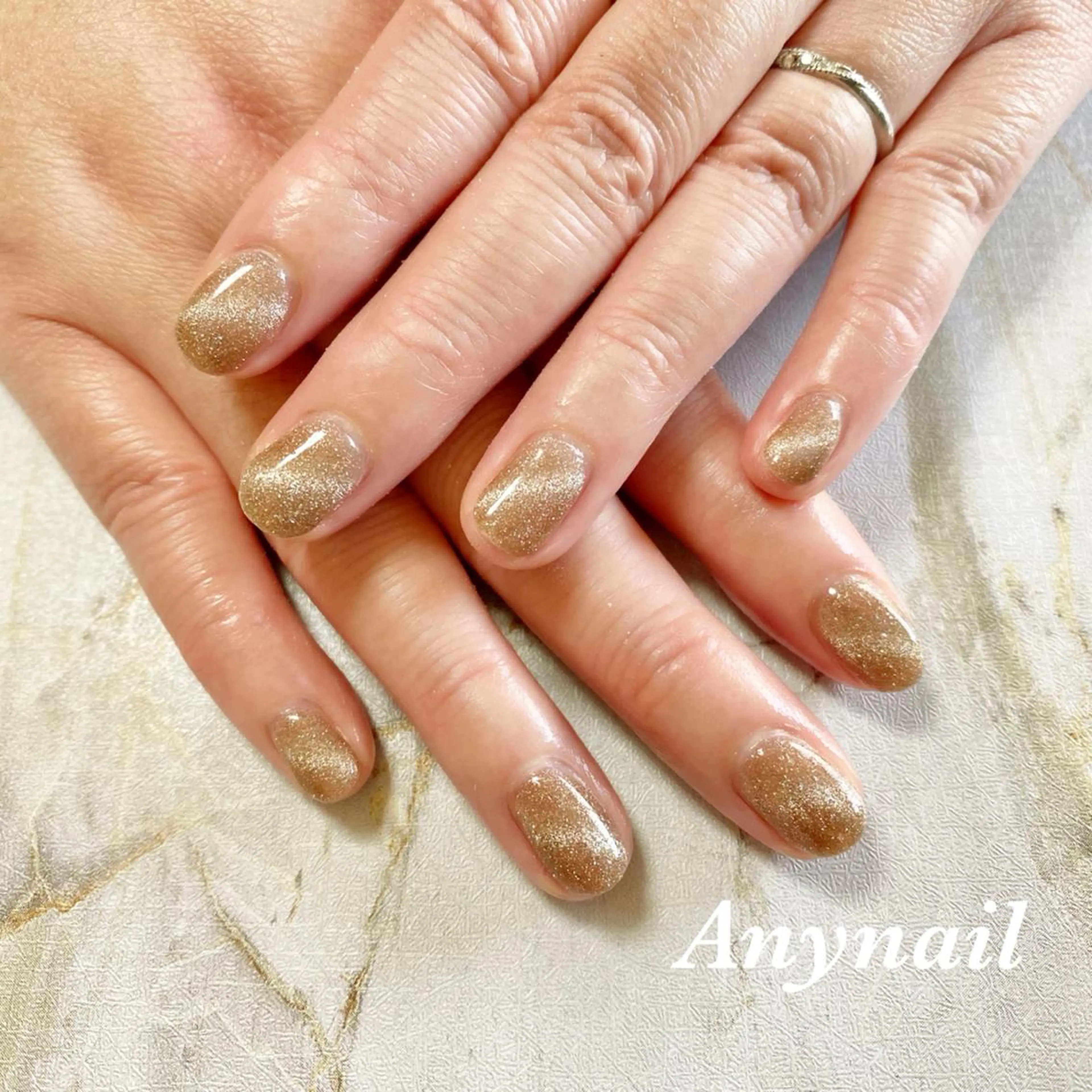 ネイル ブルー フラッシュネイル マグネットネイル ワンカラーネイル ハンドネイル 岩澤 恵子のネイルデザイン