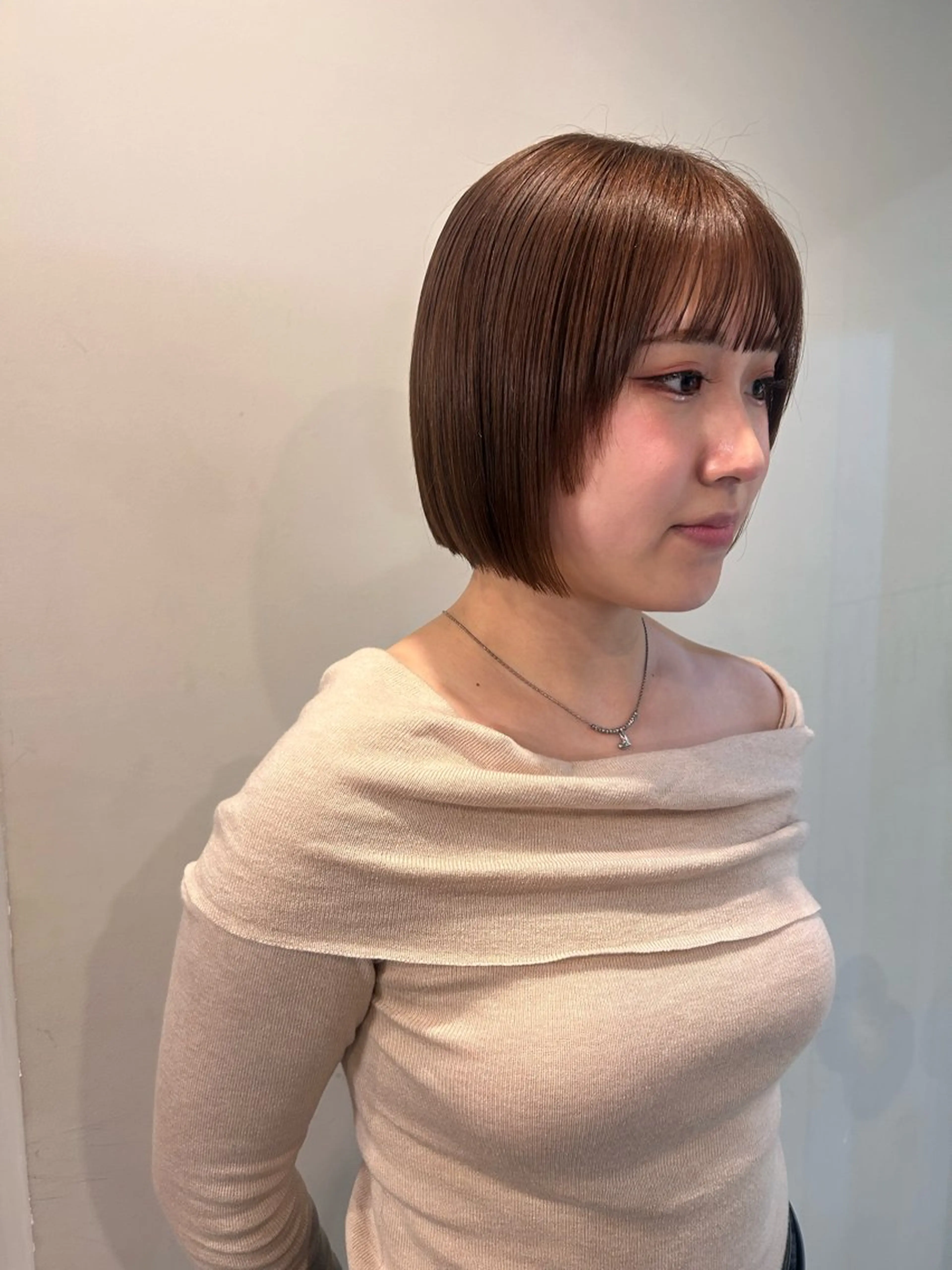 ショート ボブ カット ヘアカラー トリートメント 丸みショート/新宿 /みづき🐏のヘアスタイル