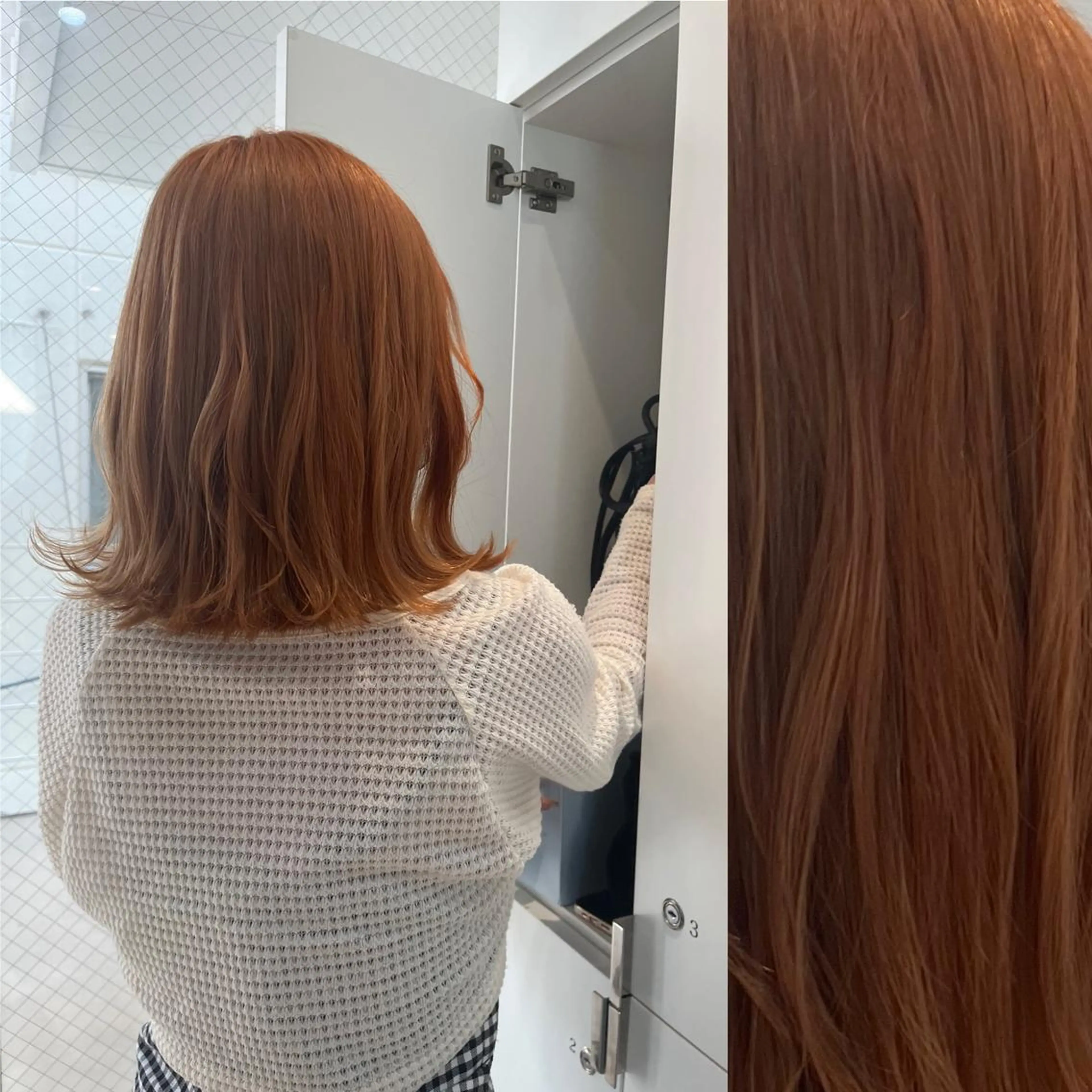 ミディアム カラー ヘアアレンジ ベージュカラー ブリーチ ブラウンカラー ケアブリーチ カシス stylist ◎RUKI.のヘアスタイル