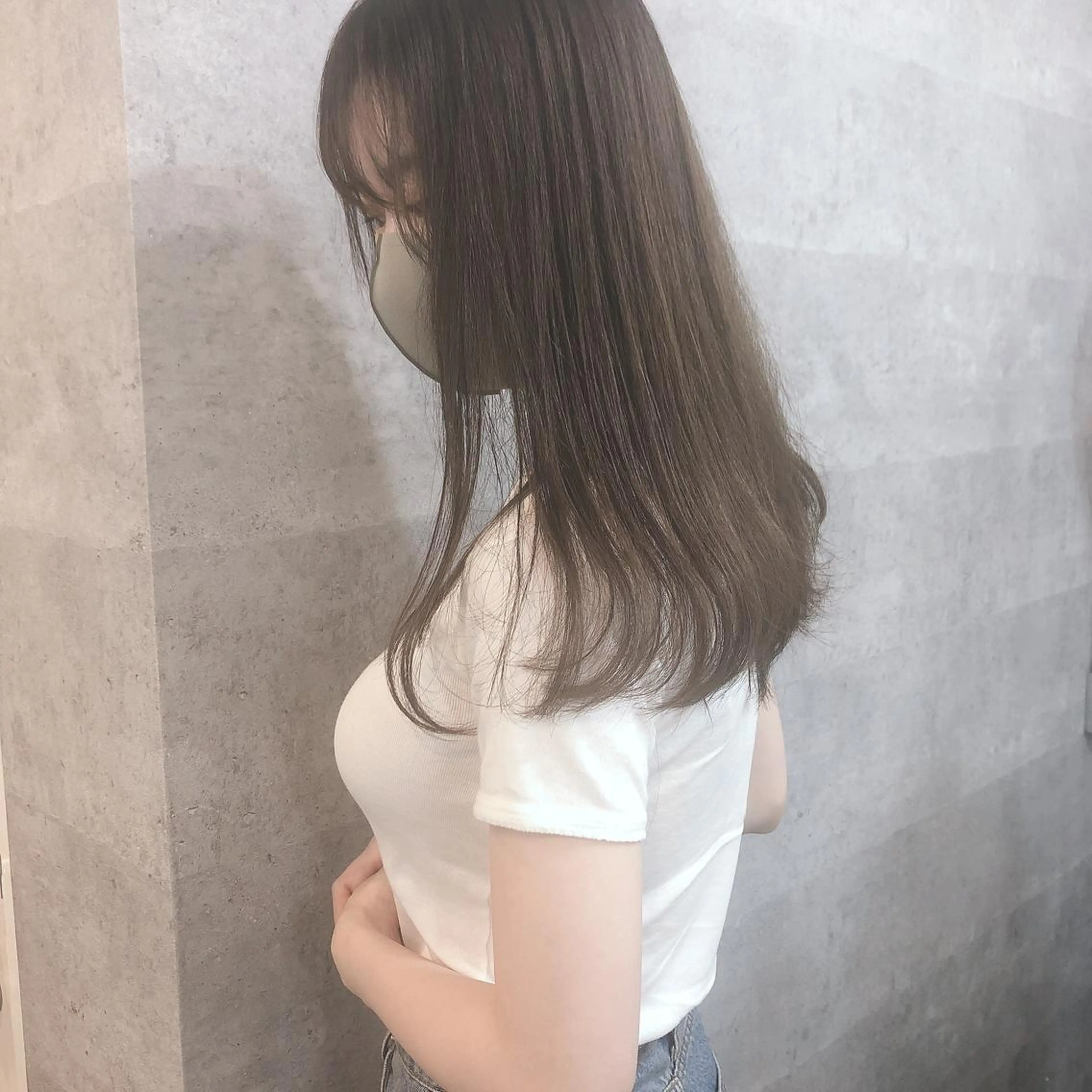 ミディアム カラー 髪質改善 中川　翔のヘアスタイル