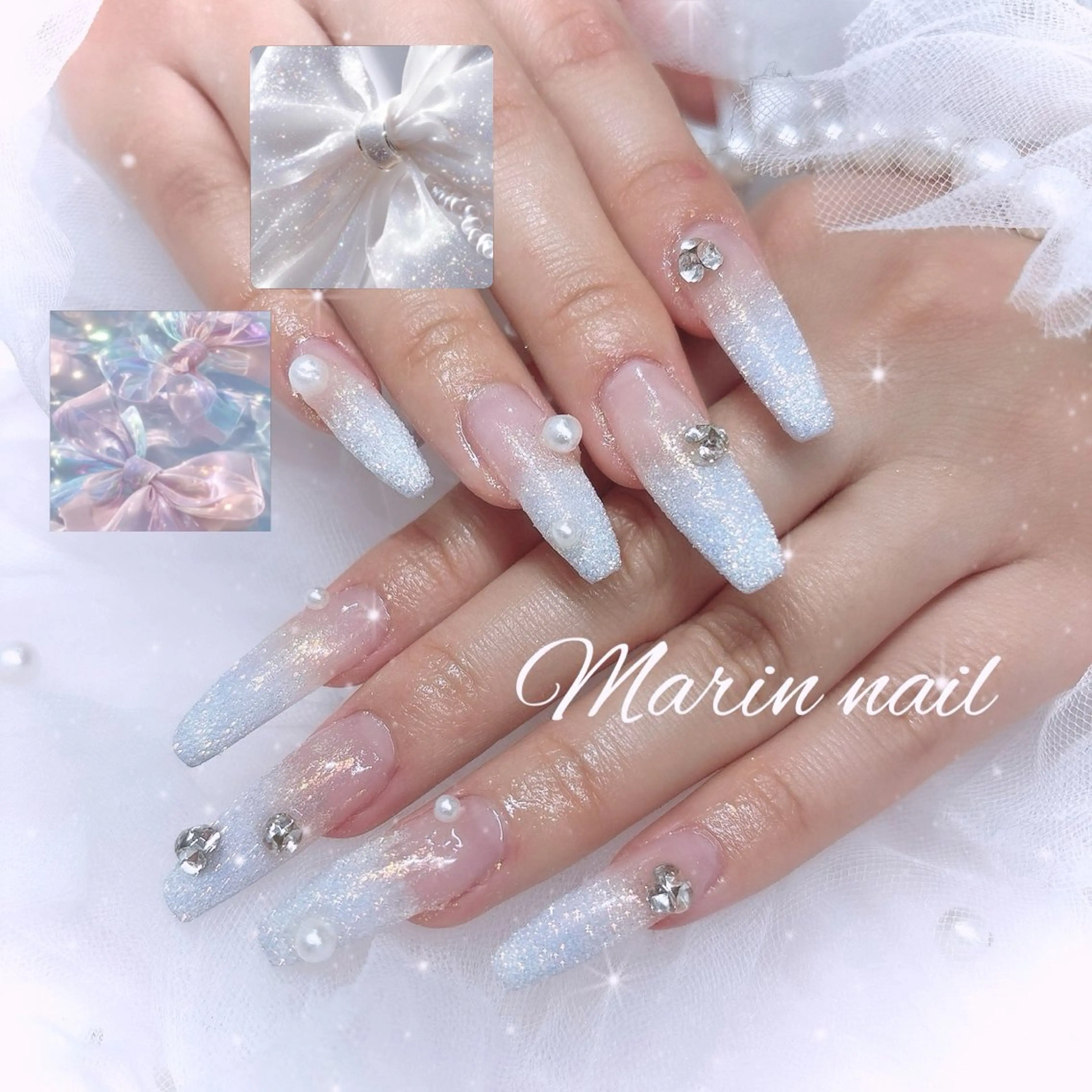 ネイル アートネイル 長さ出し ハンドネイル Marin nailのネイルデザイン