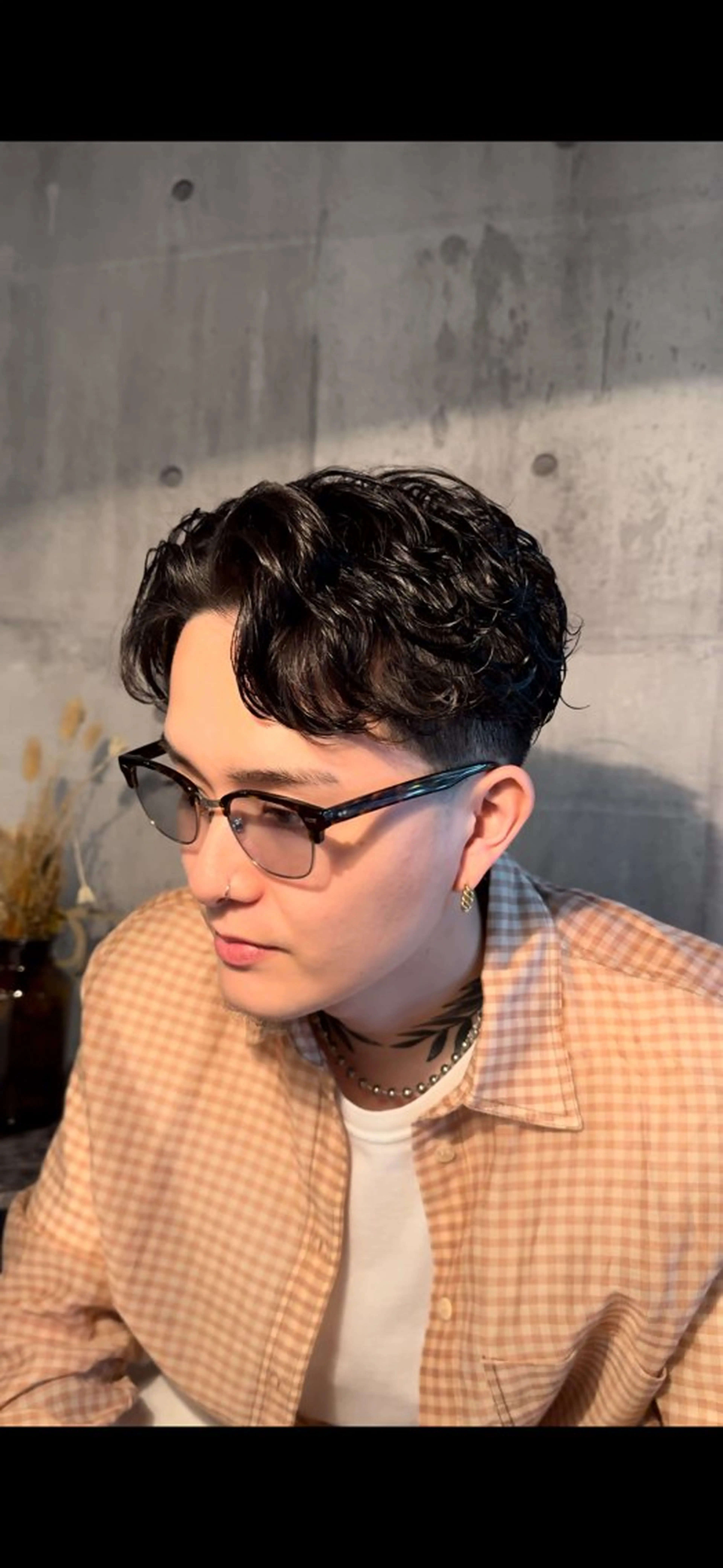 ショート パーマ メンズ メンズパーマ ショートヘア カット パーマ 佐竹 楓のヘアスタイル