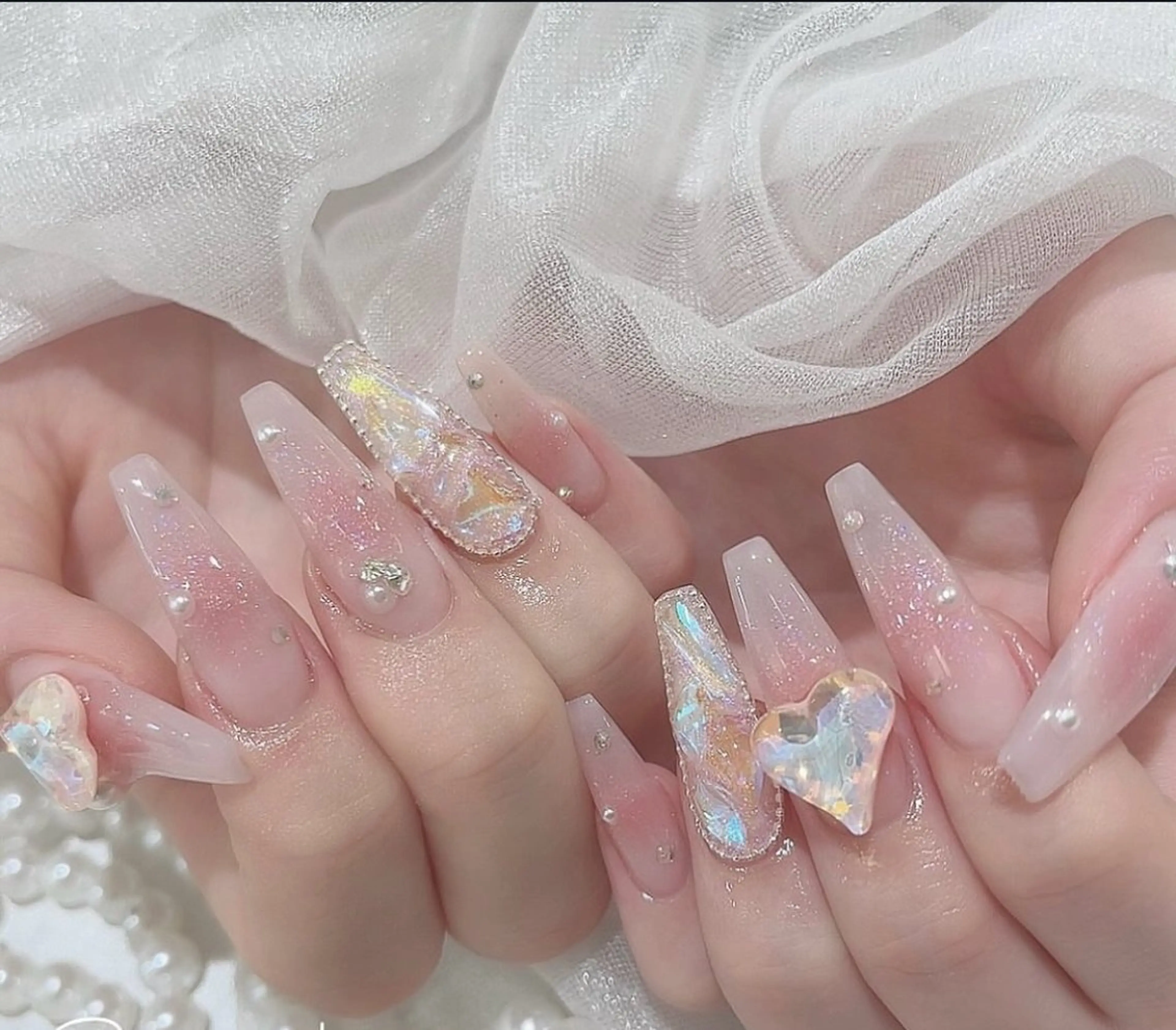 ネイル 長さ出し 持ち込み ネイルチップ ハンドネイル JISOO ANA.CHUOのネイルデザイン