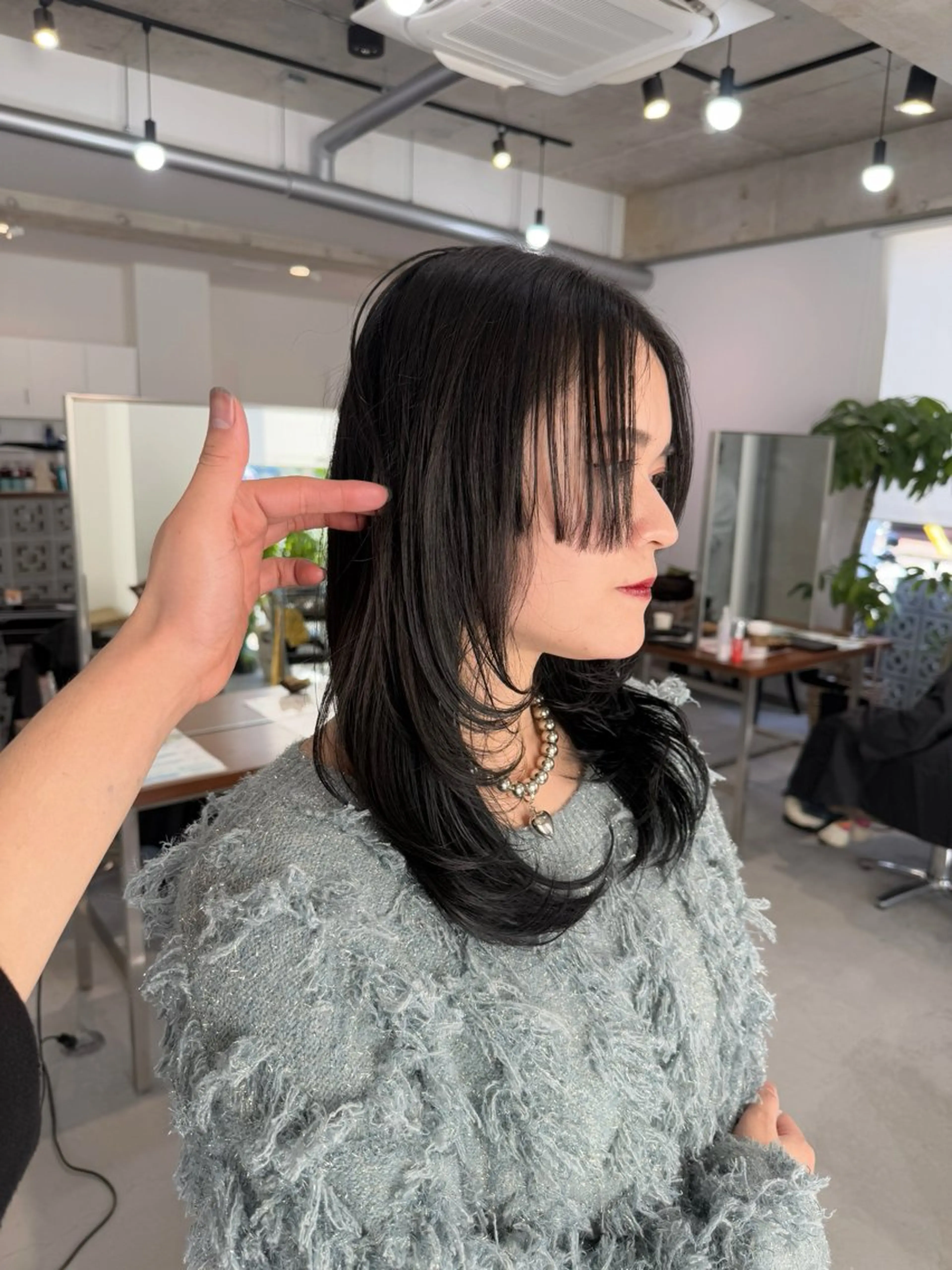 セミロング カラー 姫カット レイヤーカット カット ヘアカラー トリートメント カイリ /レイヤーカットのヘアスタイル
