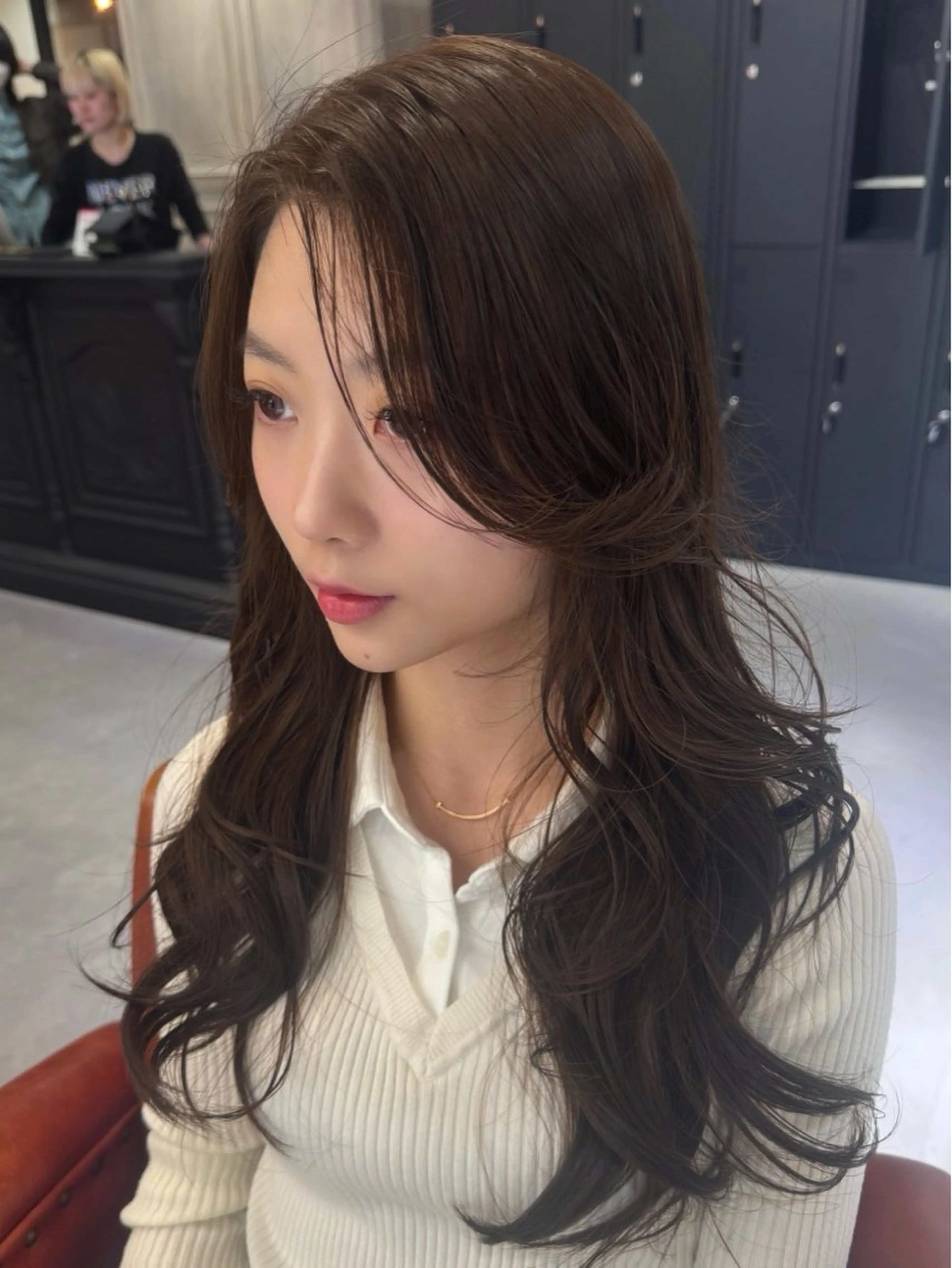ロング カラー ブラウンカラー 梅田トレンドレイヤー RISA🎀💕のヘアスタイル
