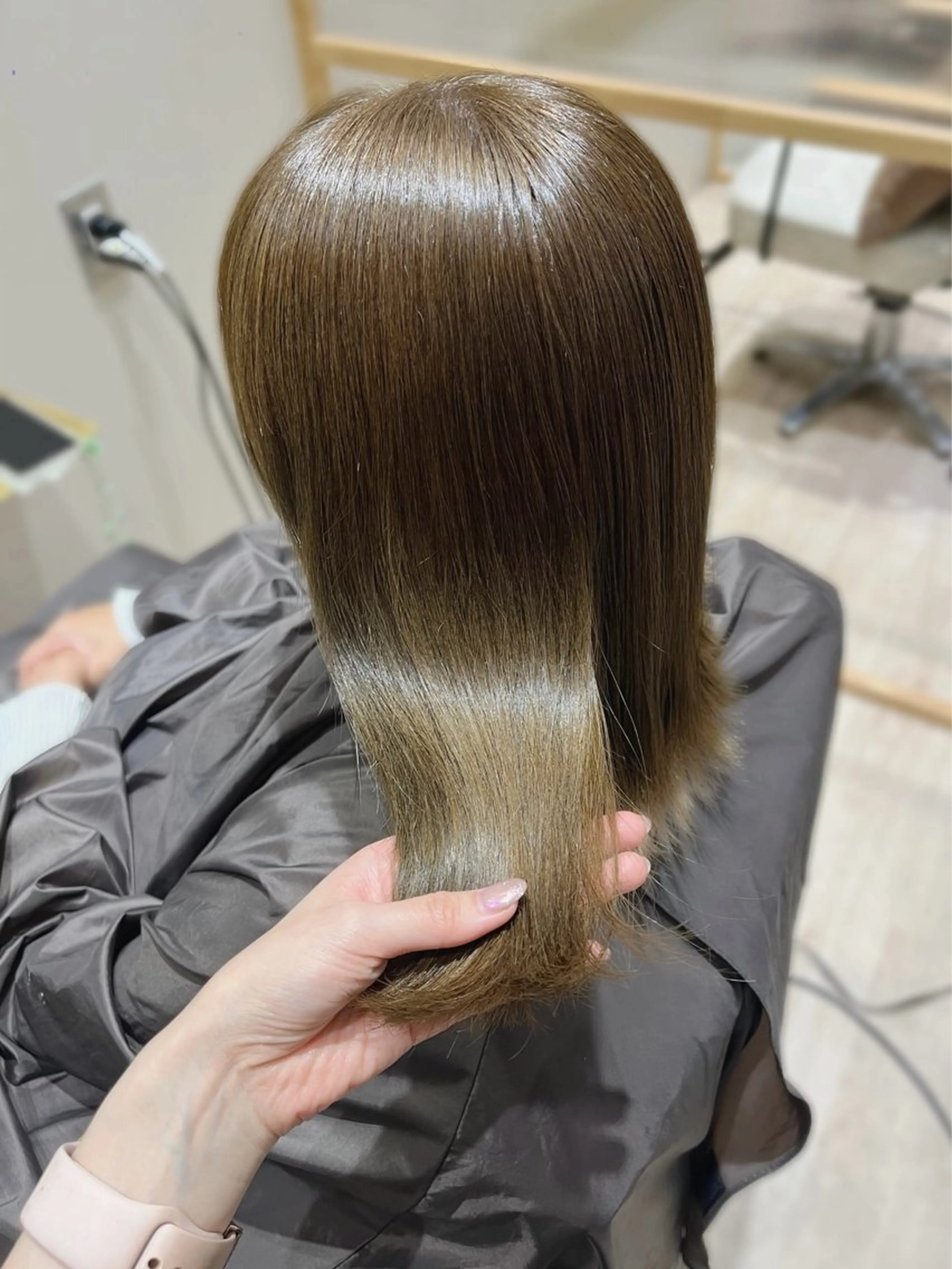 ミディアム カラー ヘアアレンジ ヘーゼル カット ヘアカラー トリートメント hazuki🐈‍⬛ 透明感カラーのヘアスタイル