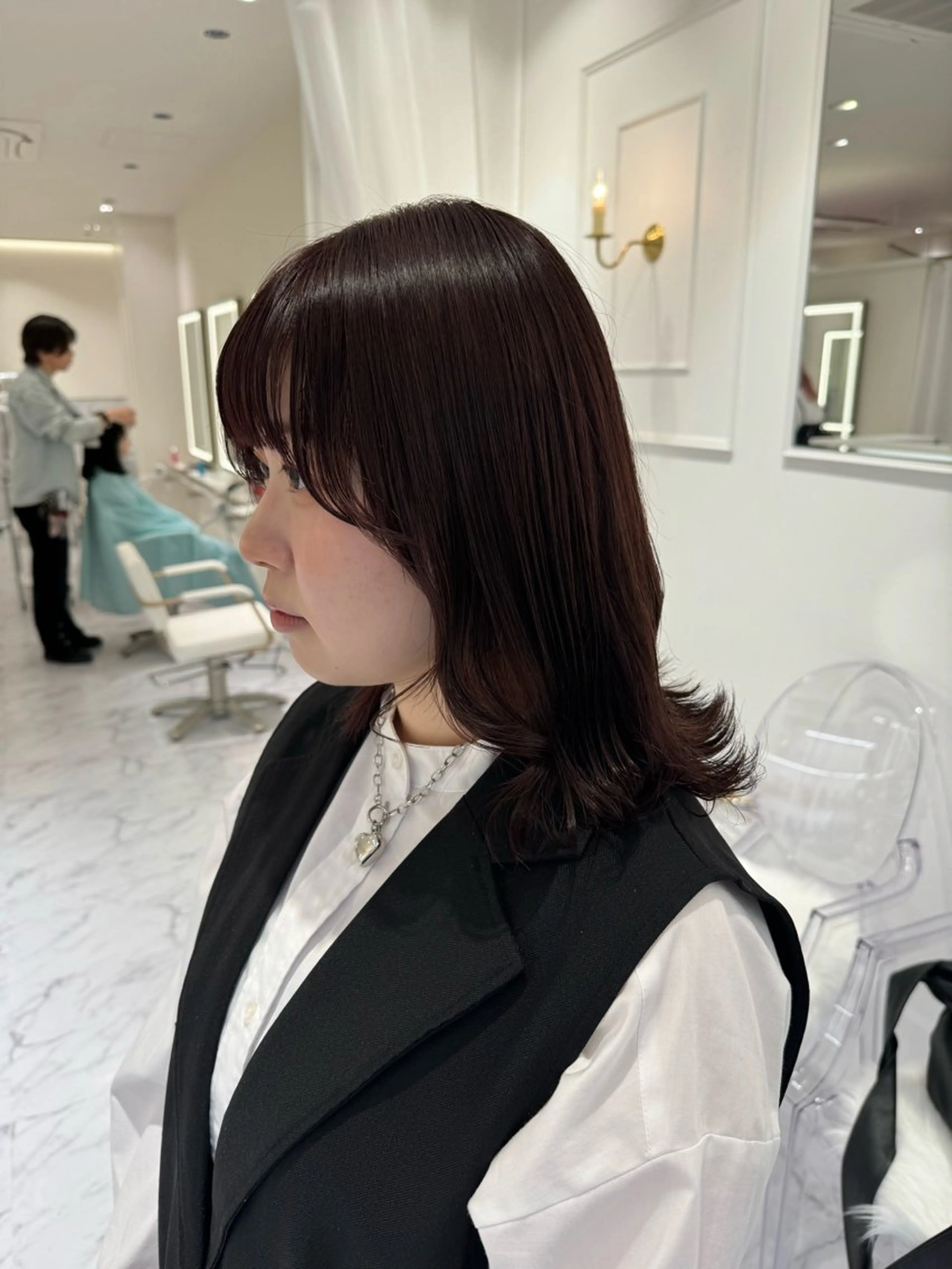 ミディアム カラー ヘアカラー トリートメント ParveMix🍀 藤原愛未のヘアスタイル