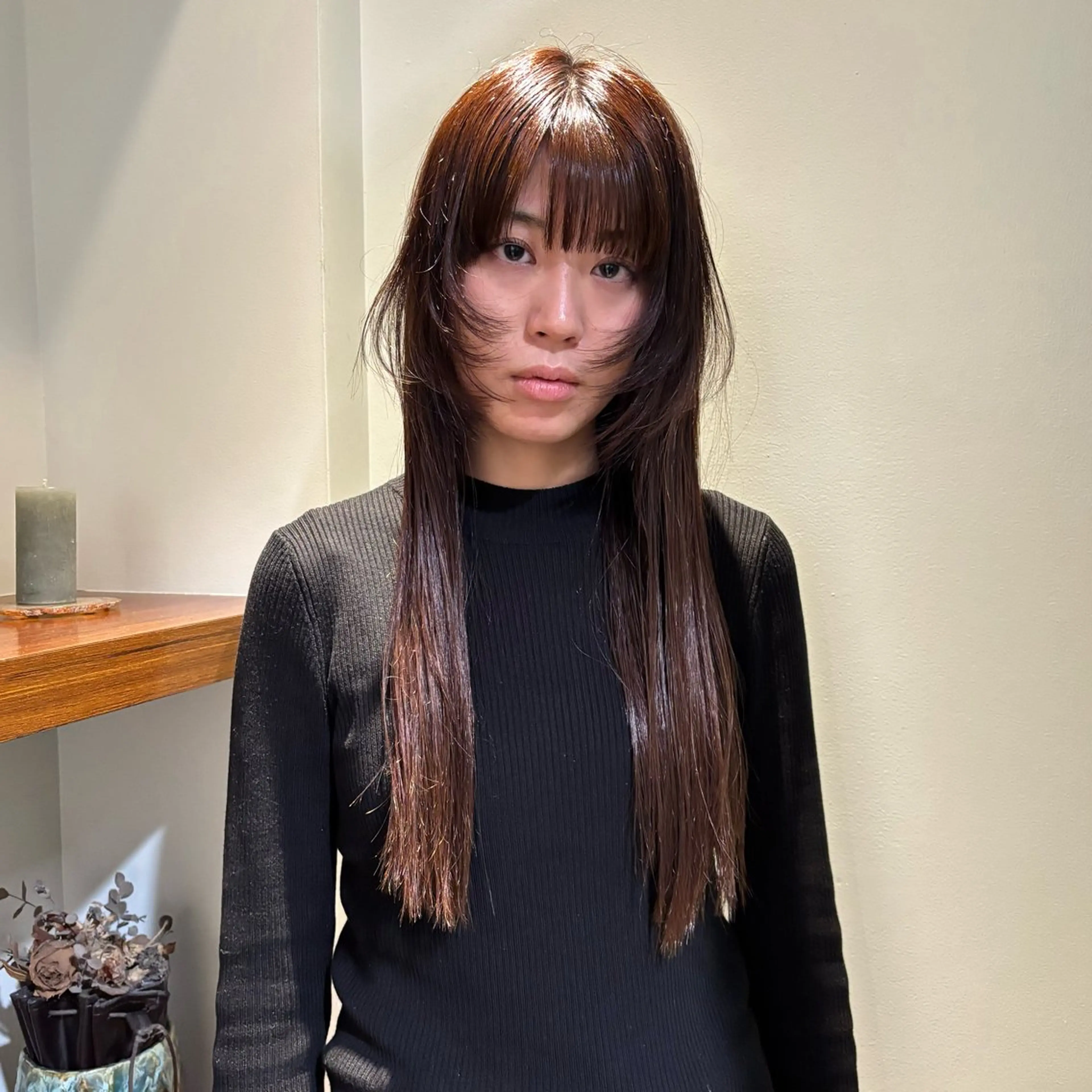 ロング 顔周りカット グレージュ🐰透明感 カラー🫧akihoのヘアスタイル