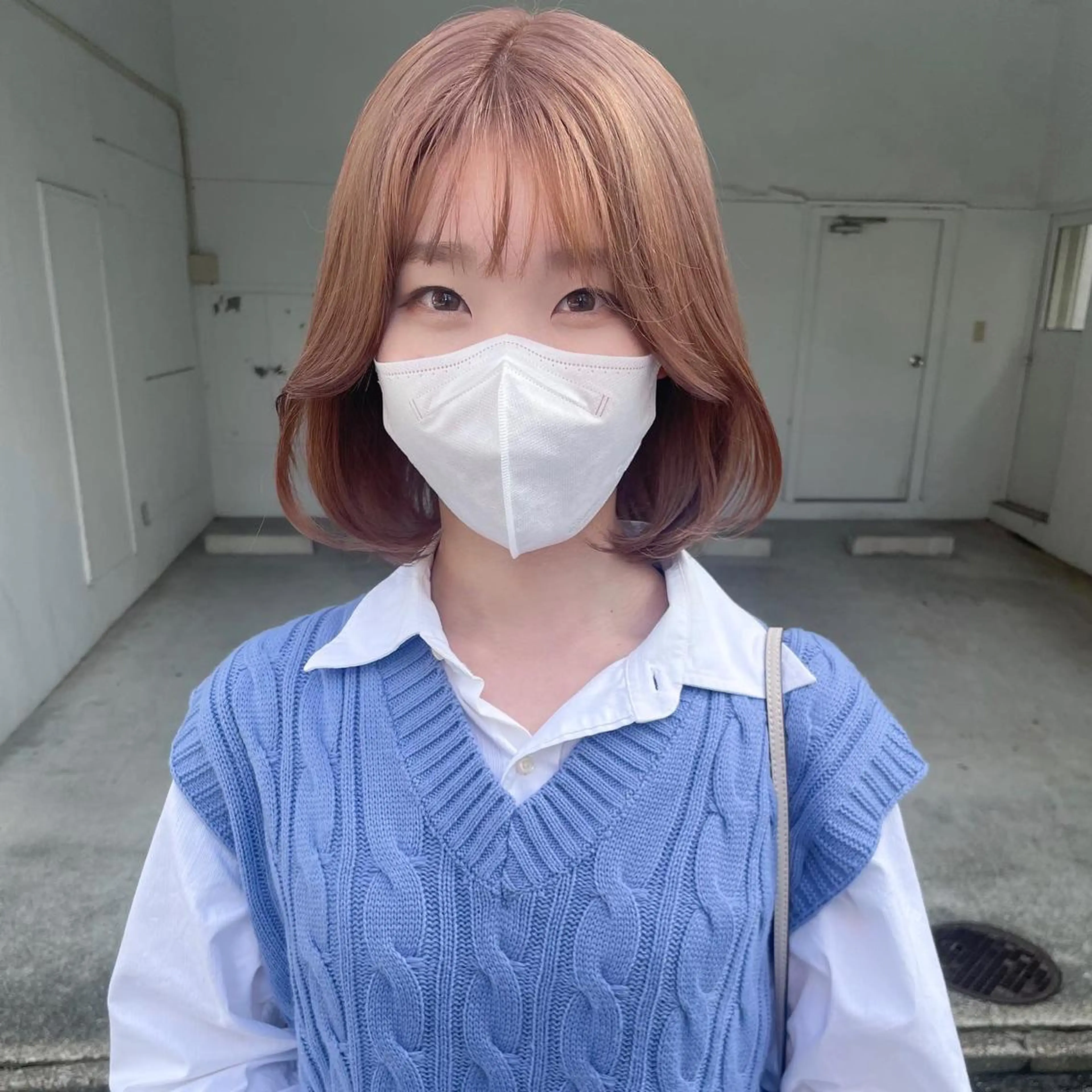 ミディアム カラー 高橋 みく/ minim 暖色のヘアスタイル