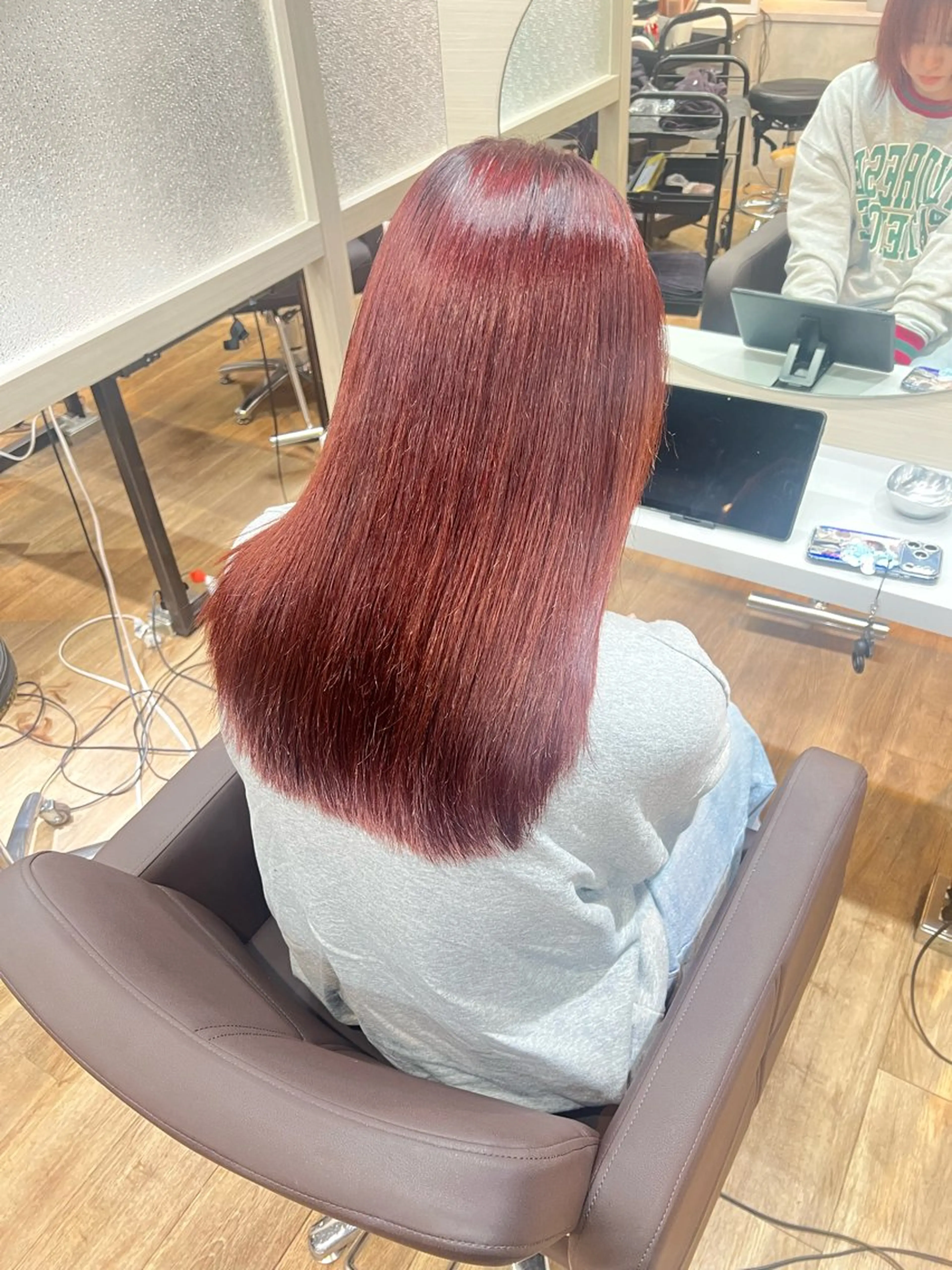 セミロング カラー ヘアカラー トリートメント AIRI/難波/ ハイトーン/髪質改善のヘアスタイル