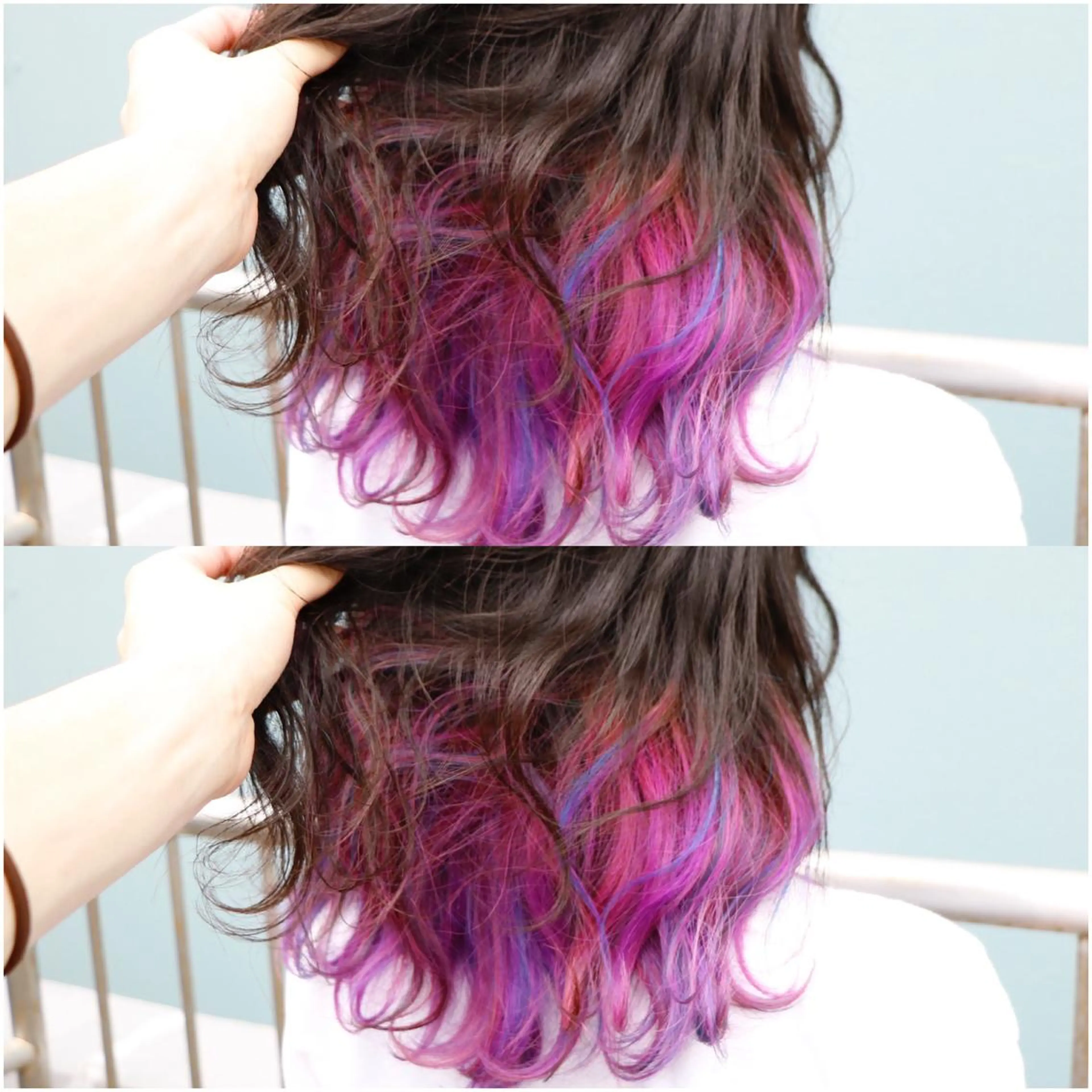 ミディアム カラー インナーカラー パープルカラー circus by KENJE 町田店のヘアスタイル