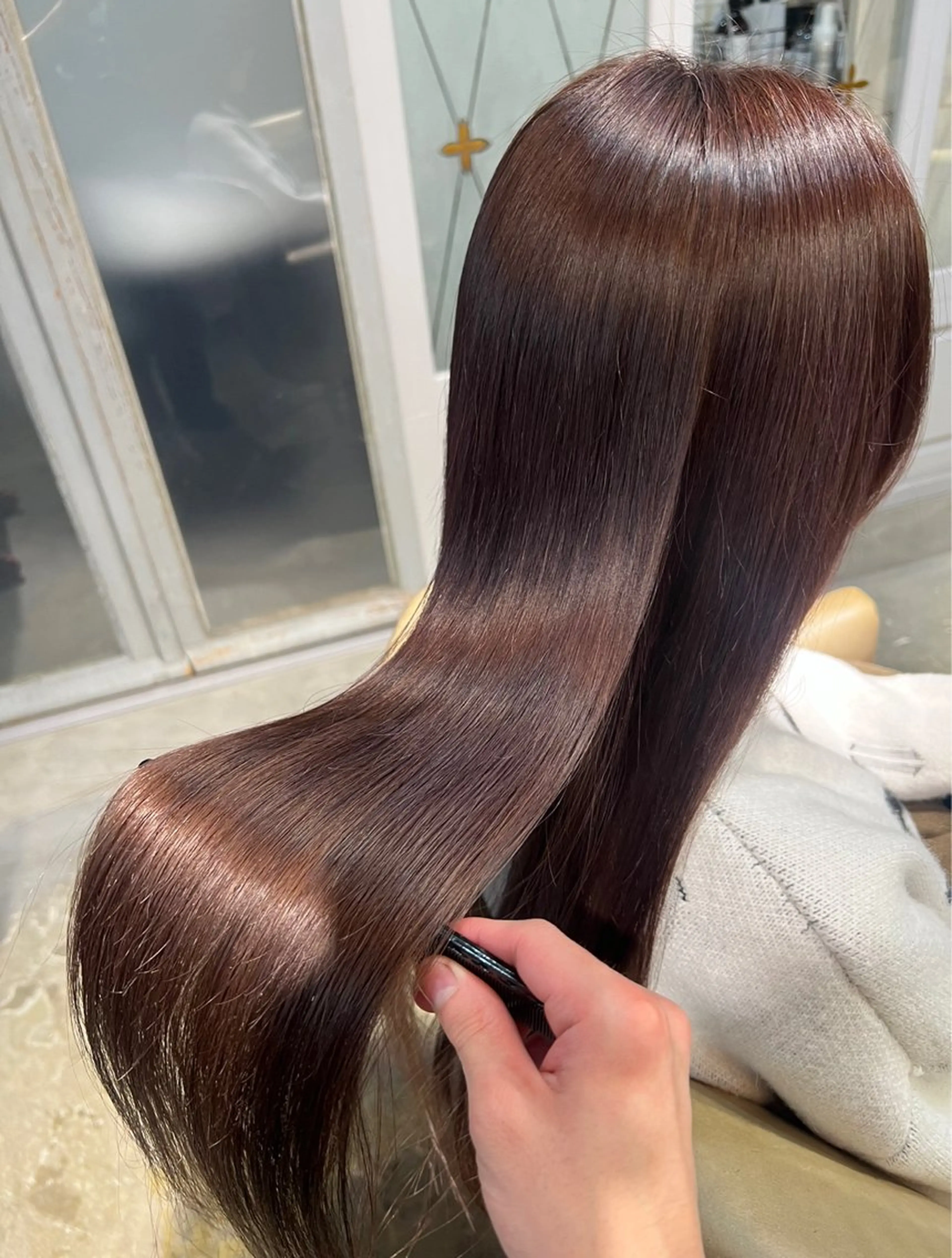 ロング カット ヘアカラー トリートメント 紙屋町ショート /ボブ　パーマ河内蓮のヘアスタイル