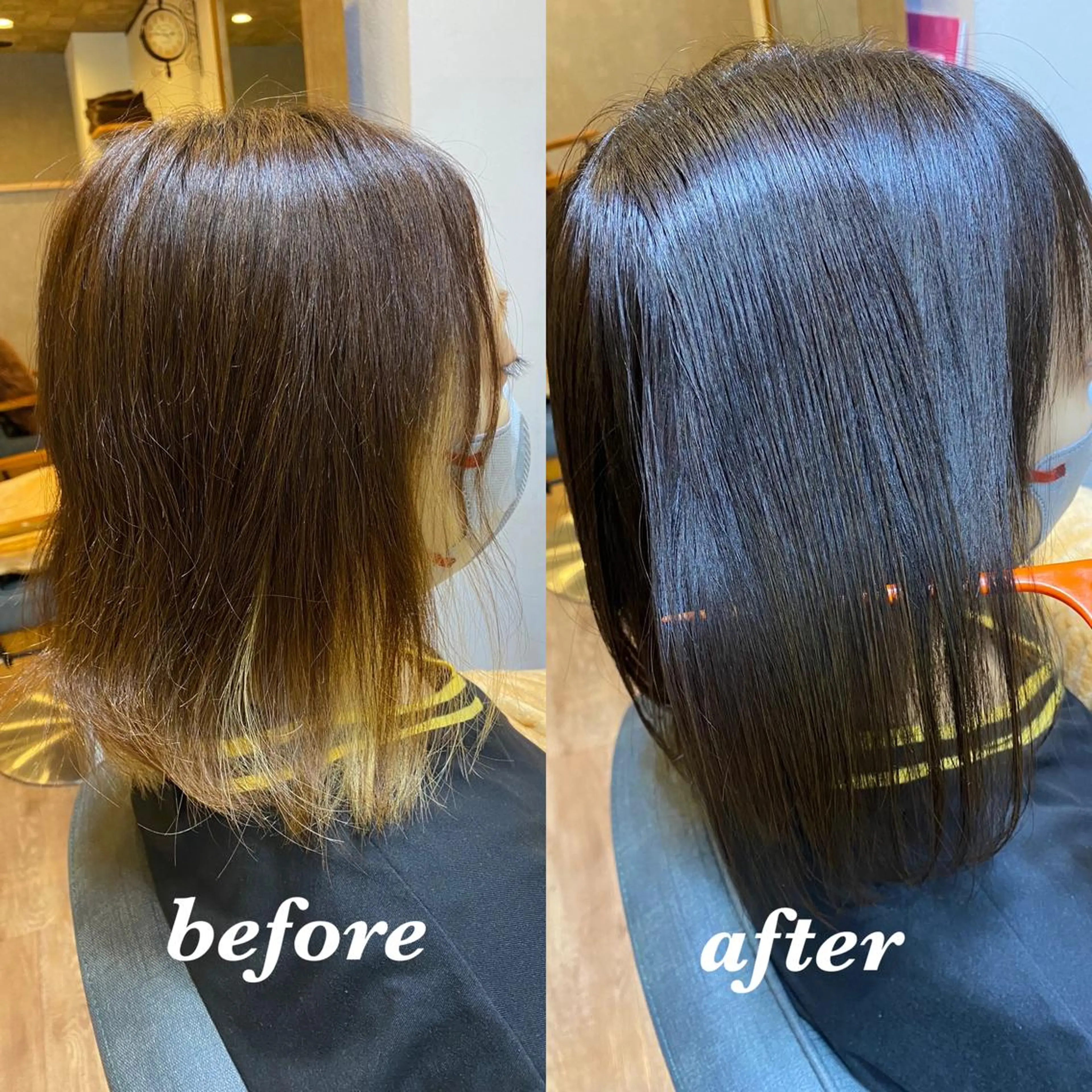 ミディアム カラー 髪質改善 野呂 隼人のヘアスタイル