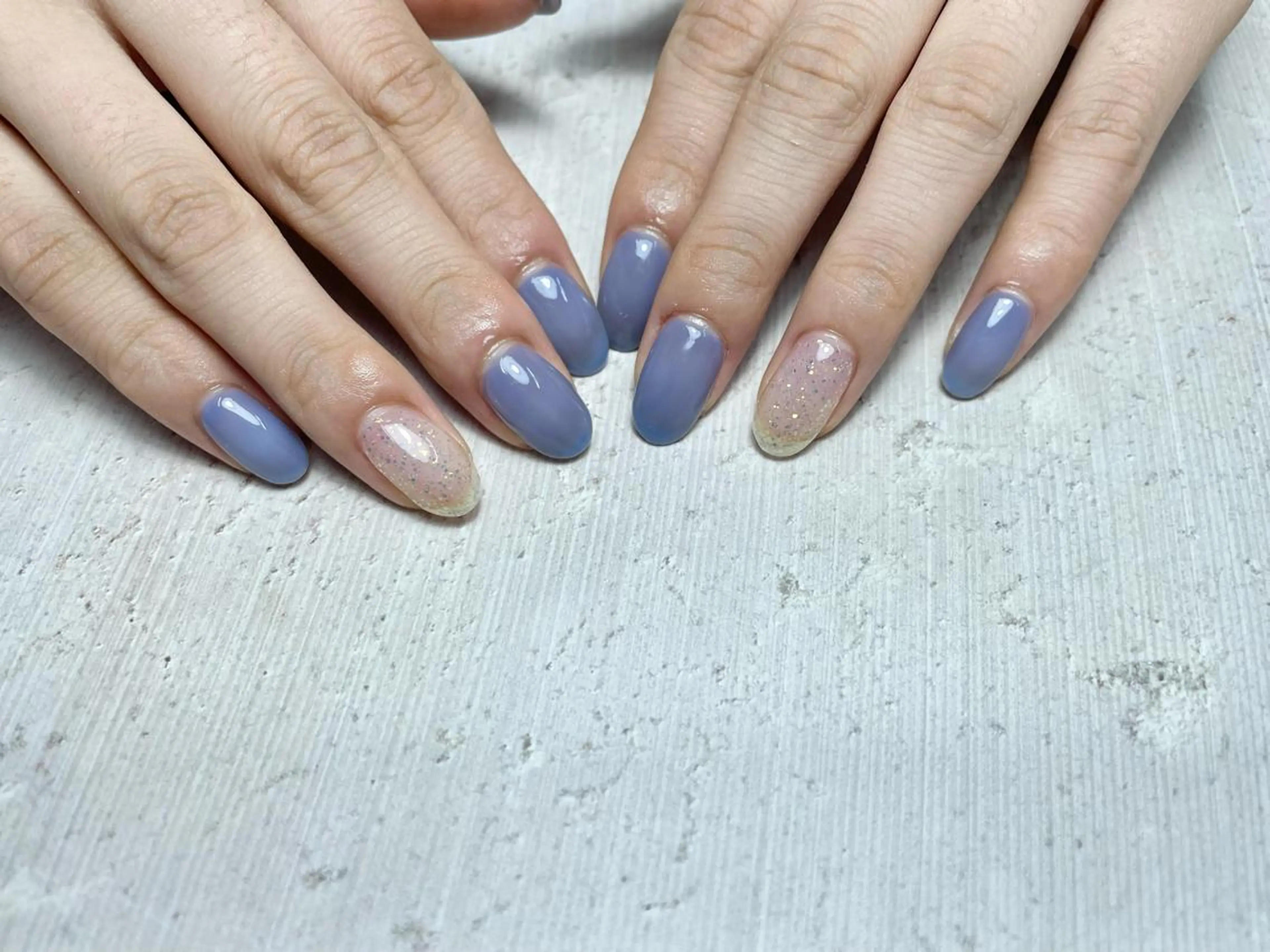 ネイル ブルー 💐irisée fleur中居のネイルデザイン