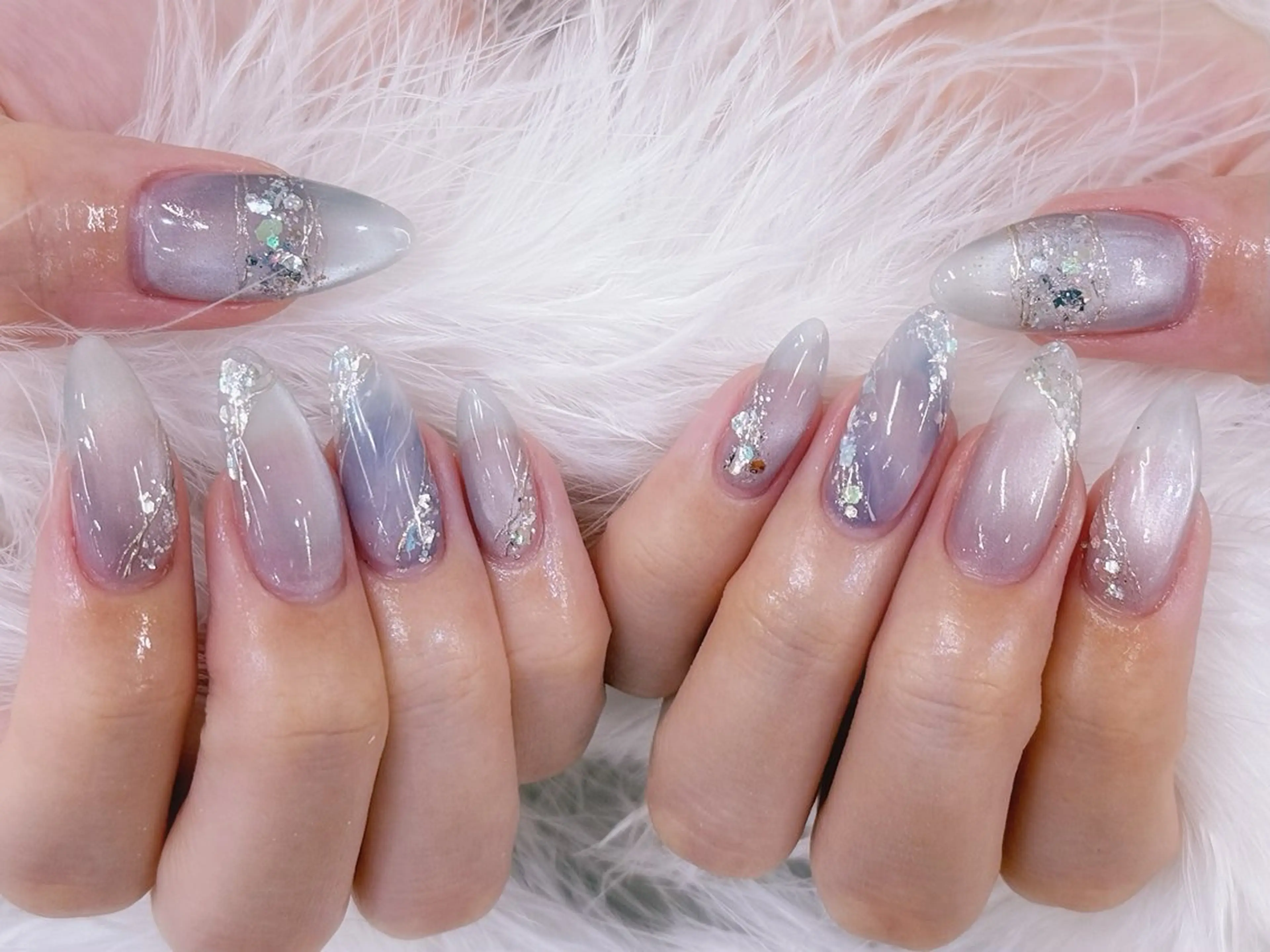 ネイル アートネイル フラッシュネイル フラワーネイル ジェルネイル ガーリー ハンドネイル Puti nailのネイルデザイン