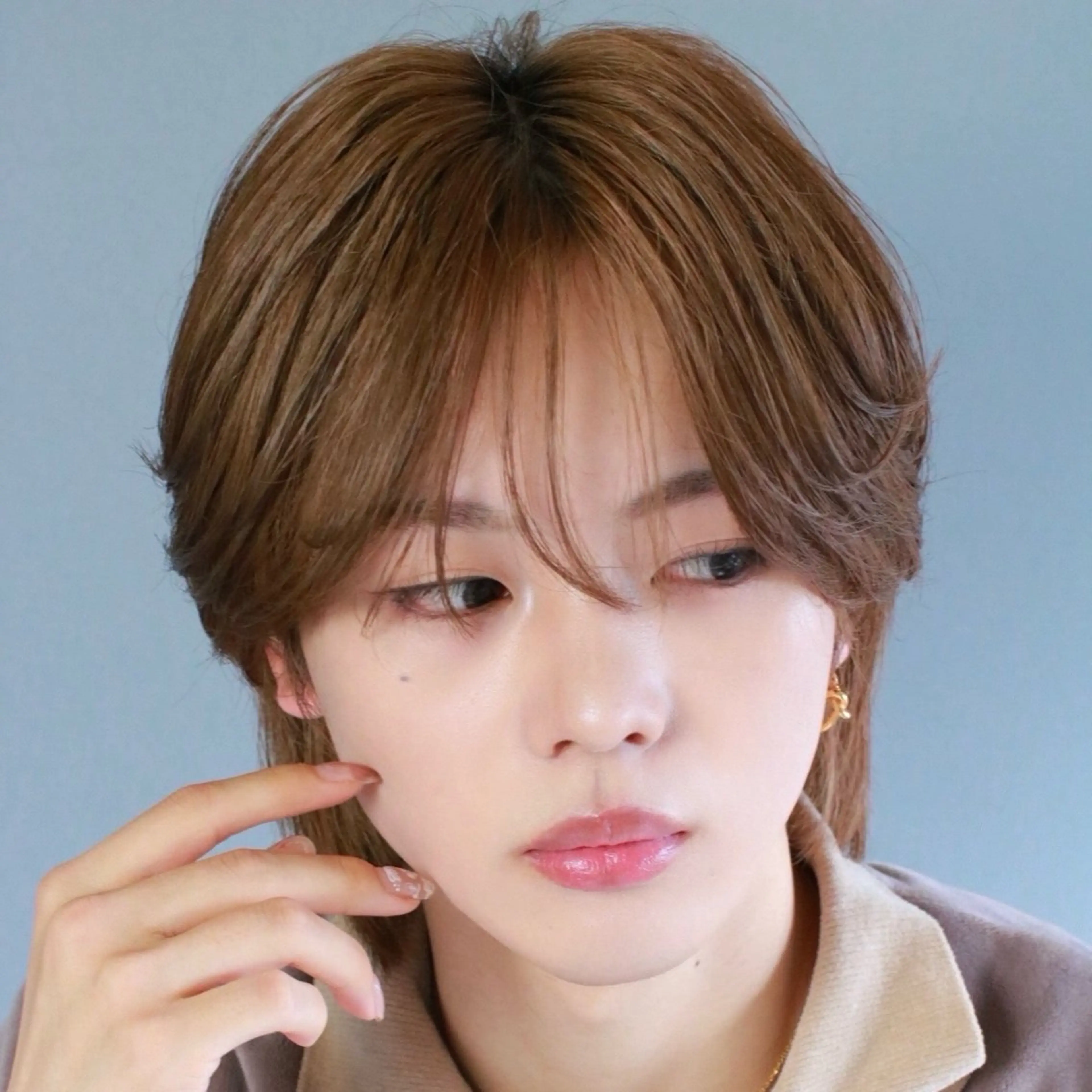 ミディアム カラー メンズ ヘアカラー ADOR所属・韓国ヘアADOR HARUKIのヘアスタイル