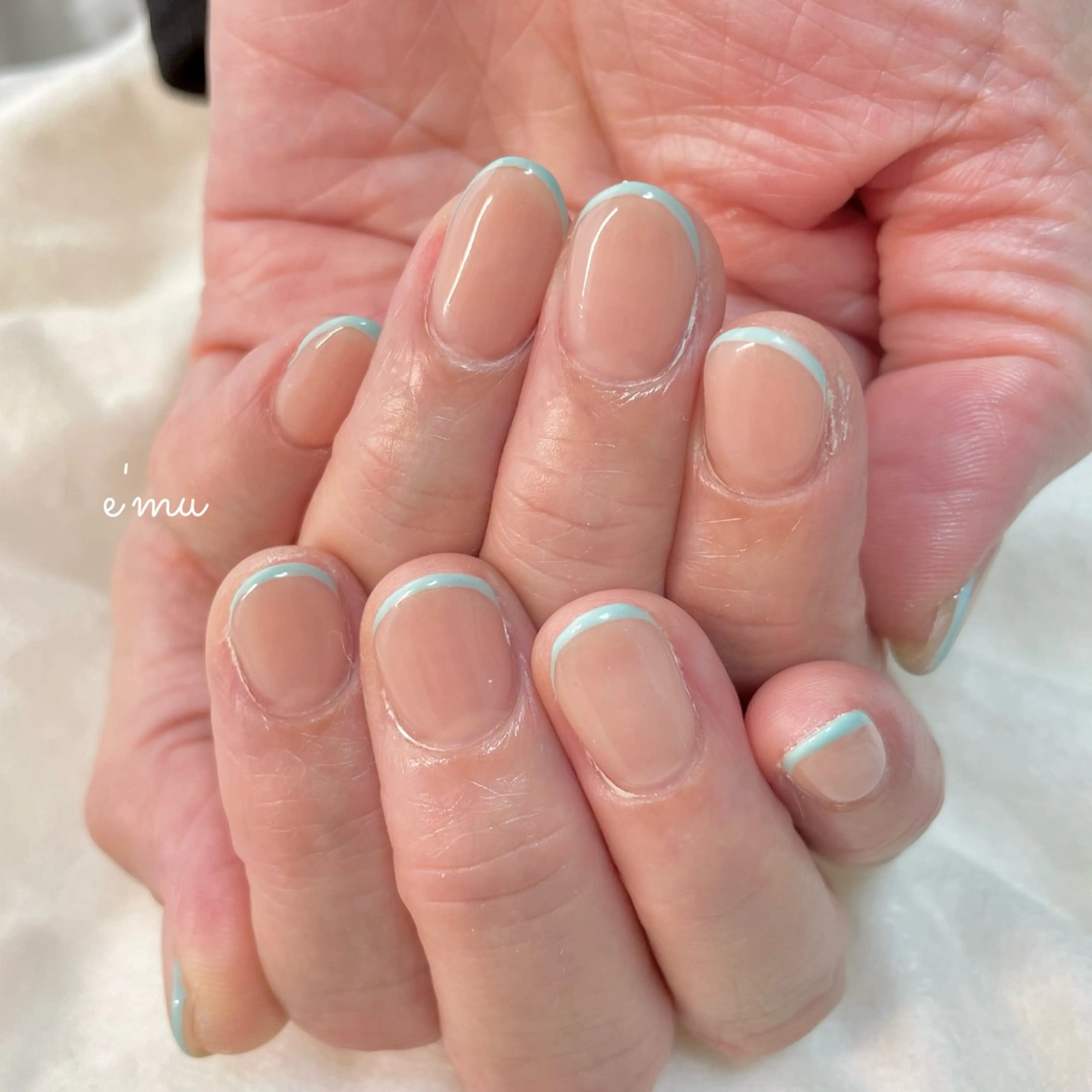 ネイル フレンチネイル ハンドネイル nail salon e'mu💐のネイルデザイン