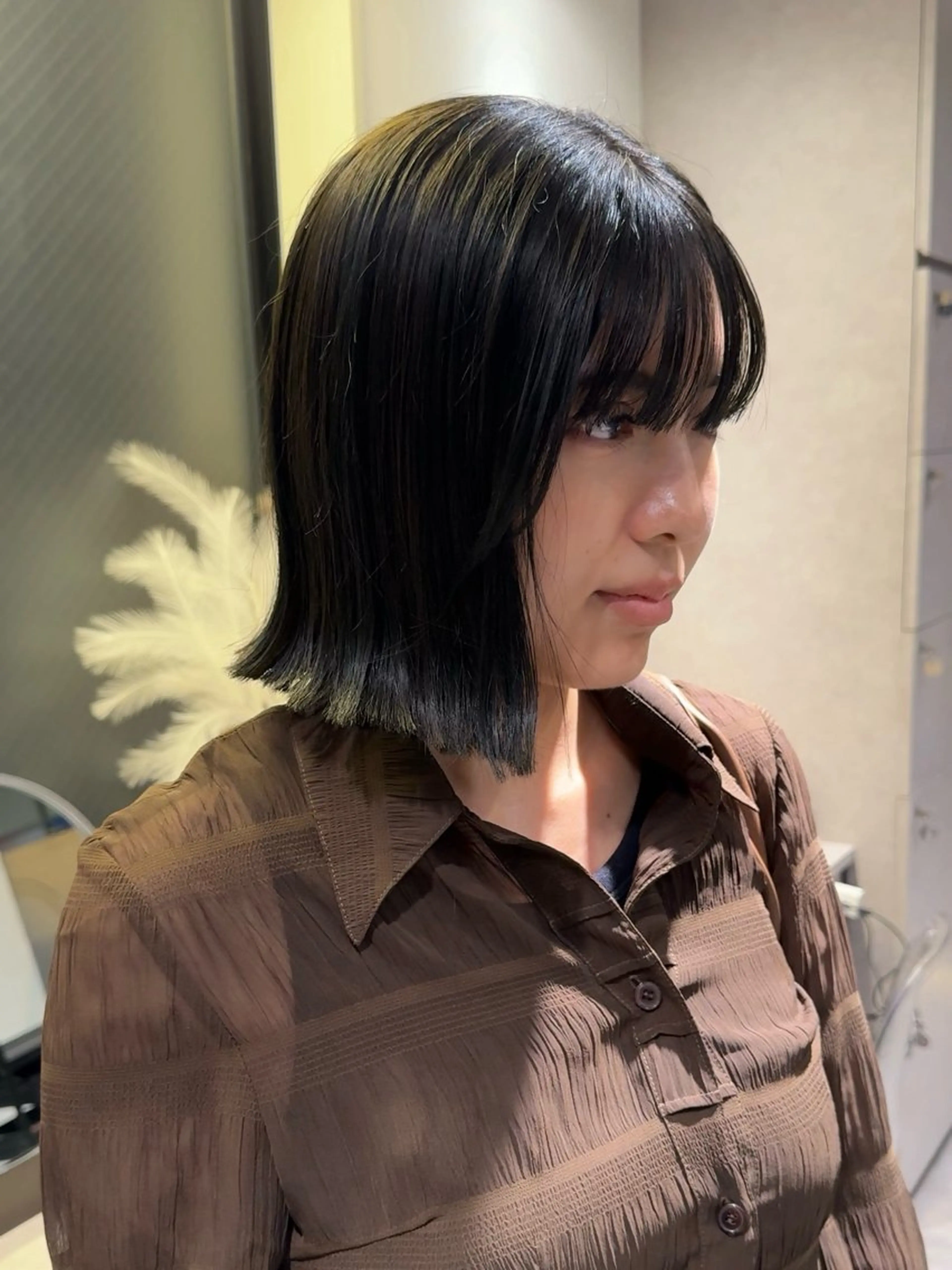 ミディアム カラー カット ヘアカラー Qin shaire salon 原宿所属・🌿パーマ/ボブ/ レイヤー/Mikiのヘアスタイル