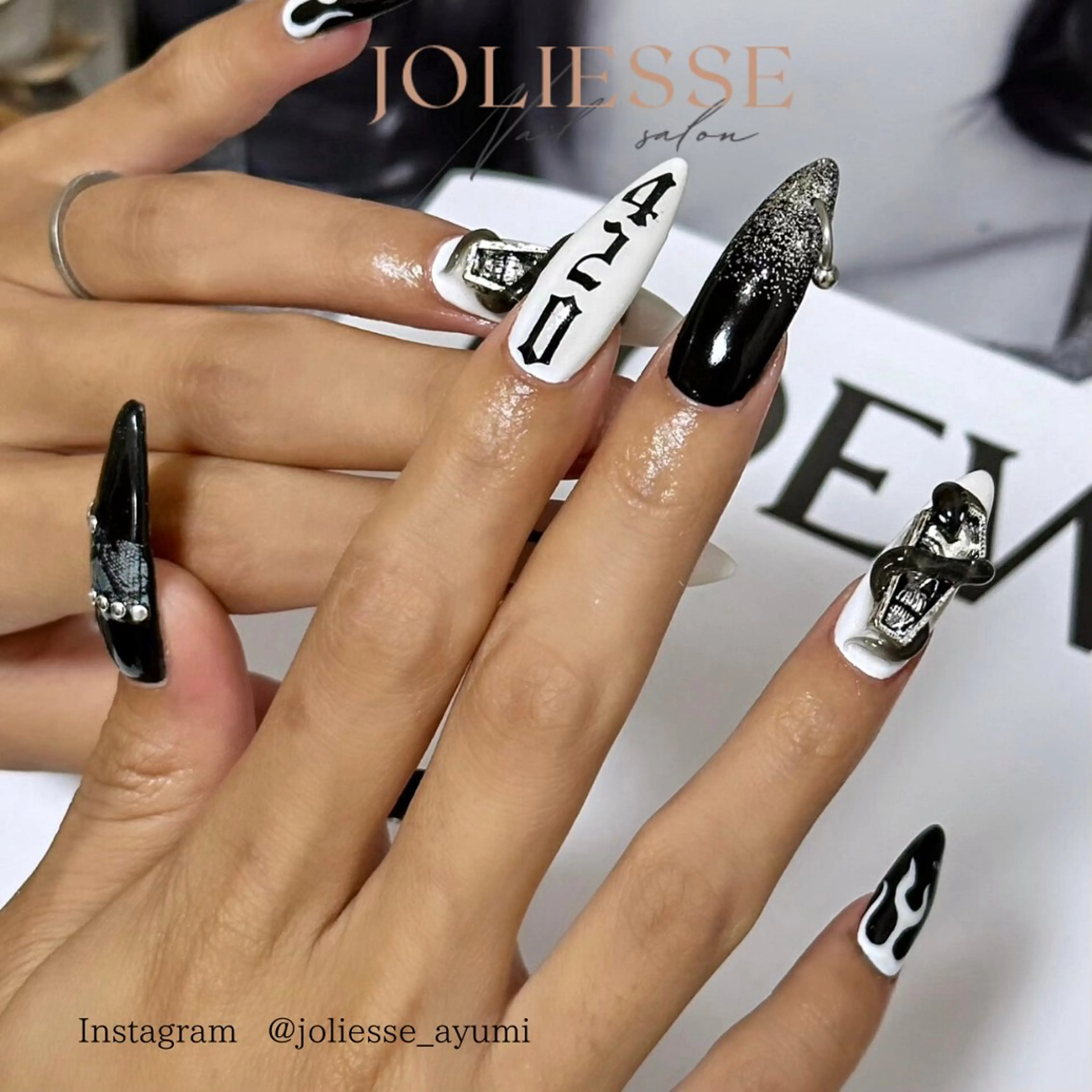 ネイル ホワイト ハンドネイル joliesse【ジョリエス】所属・JOLIESSE Ayumiのネイルデザイン