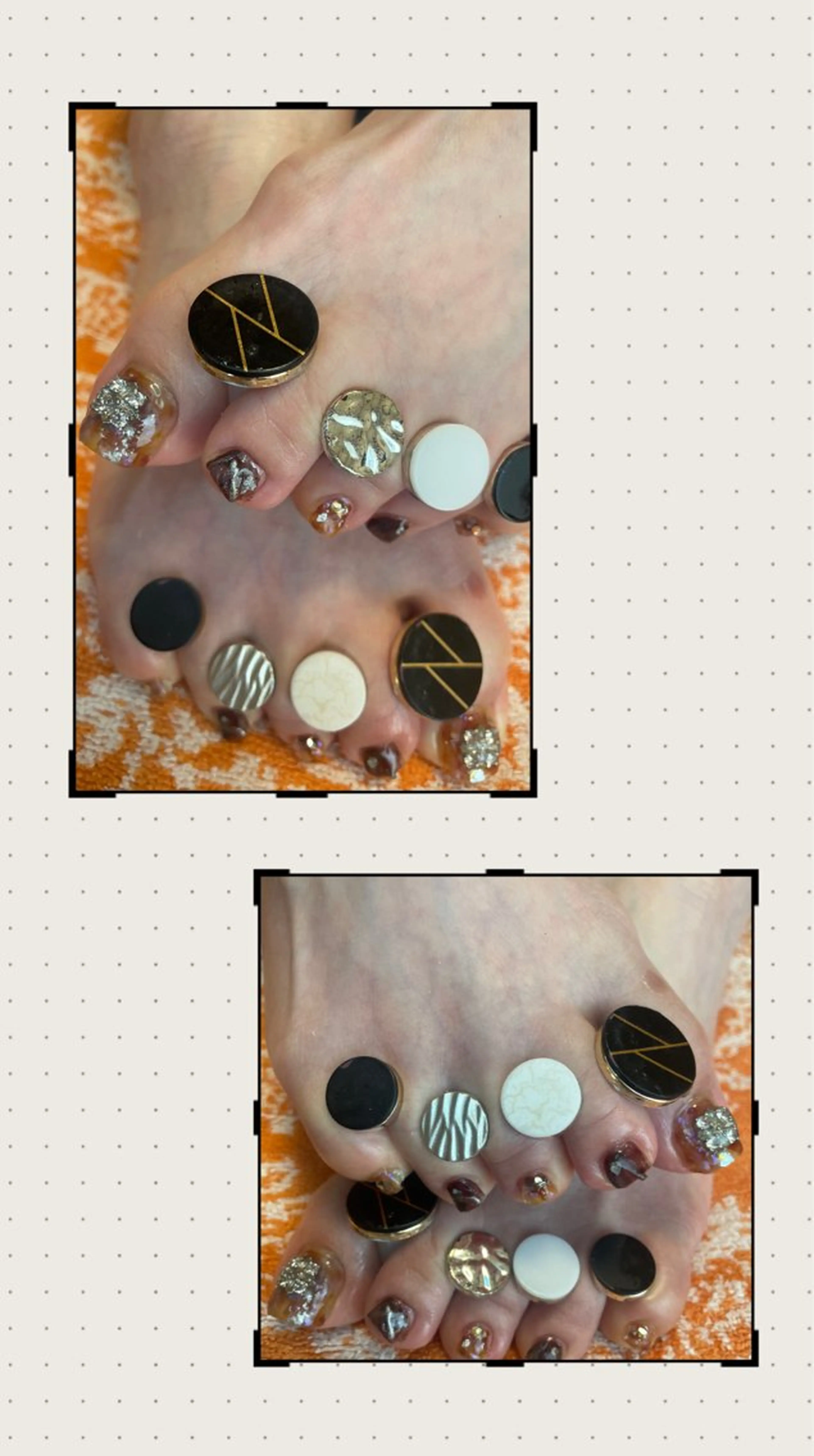 ネイル ブラウン フットネイル マグネットネイル ミラーネイル ニュアンスネイル NAIL★M 真紀のネイルデザイン
