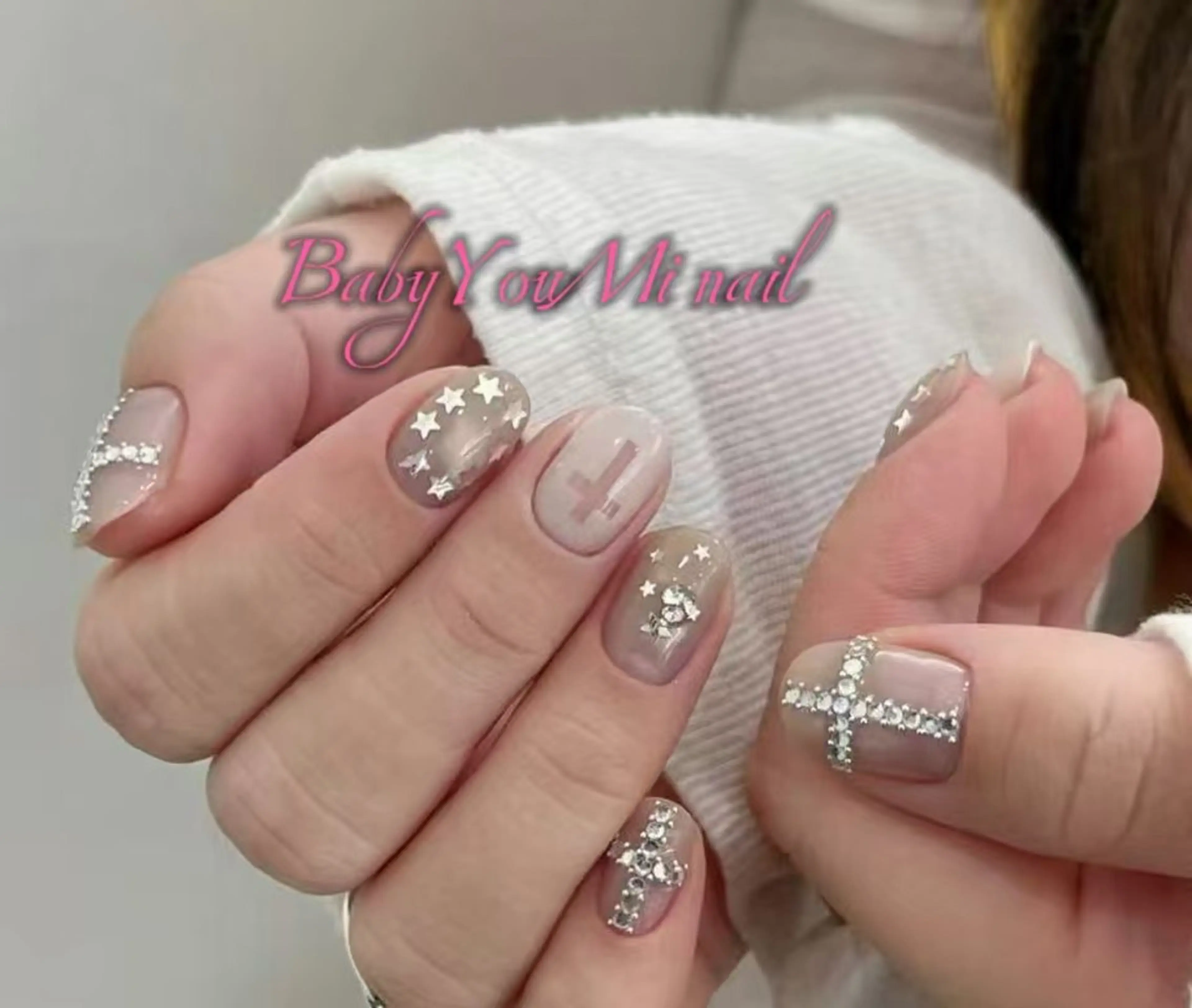 ネイル オーロラネイル フラワーネイル フットネイル フレンチネイル ジェルネイル ハンドネイル BabyYouMi ねねのネイルデザイン