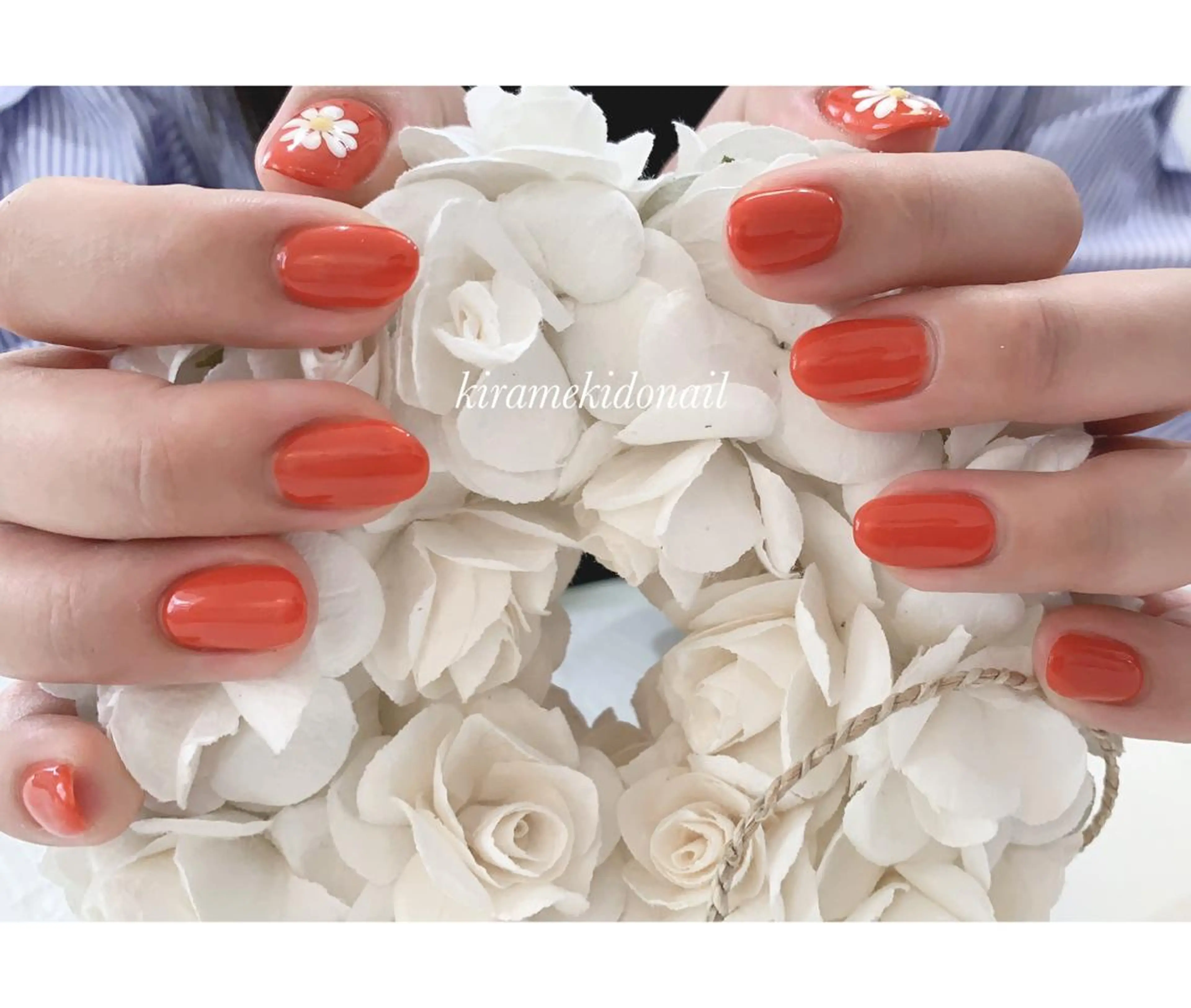 Hand nail ★ Simple コース　デザイン2本まで（オフなし）の写真