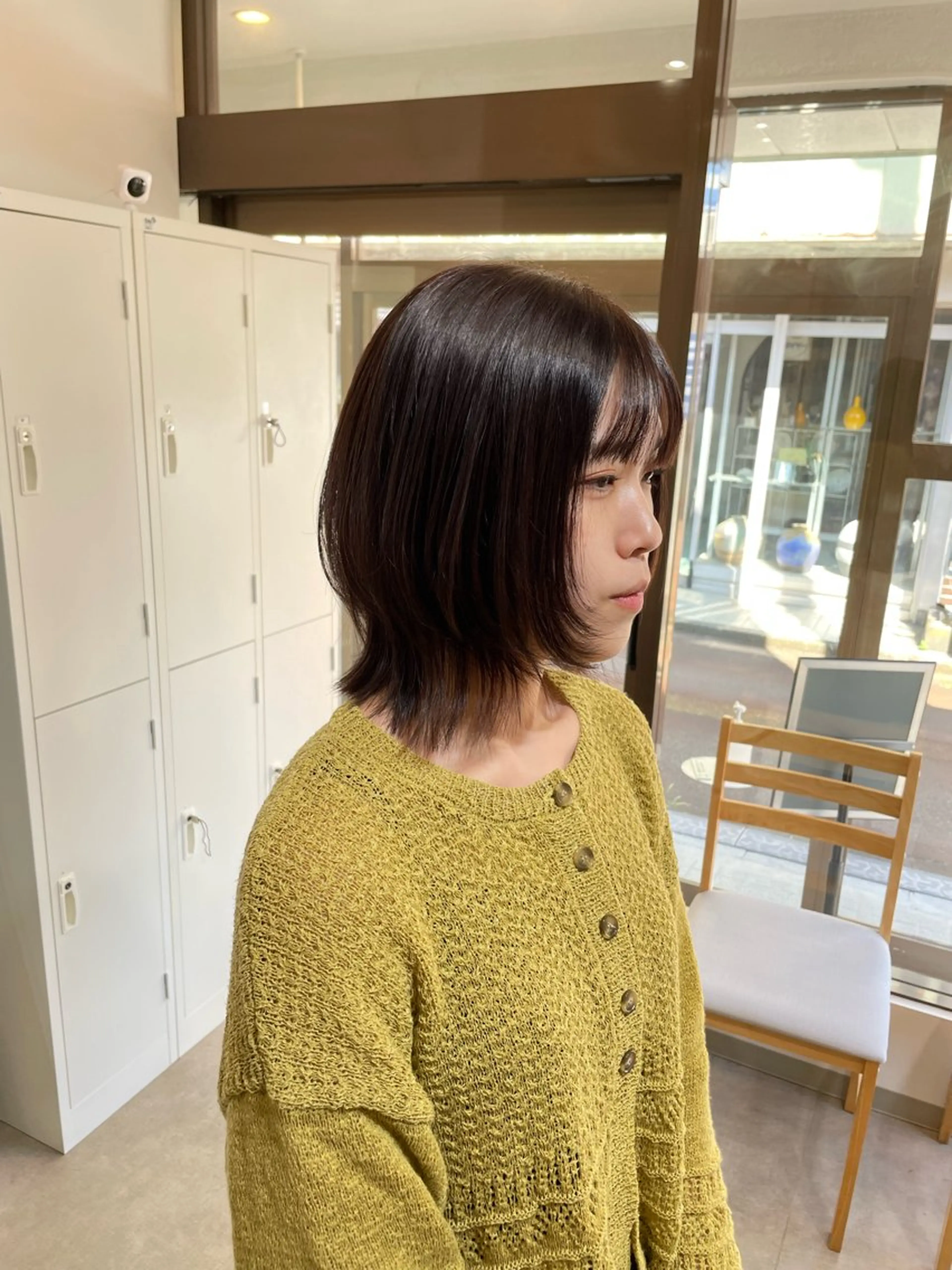 ミディアム ショートボブ ボブ くびれヘア ハッシュカット 髪質改善 カット radol所属・やまもと けんたのヘアスタイル