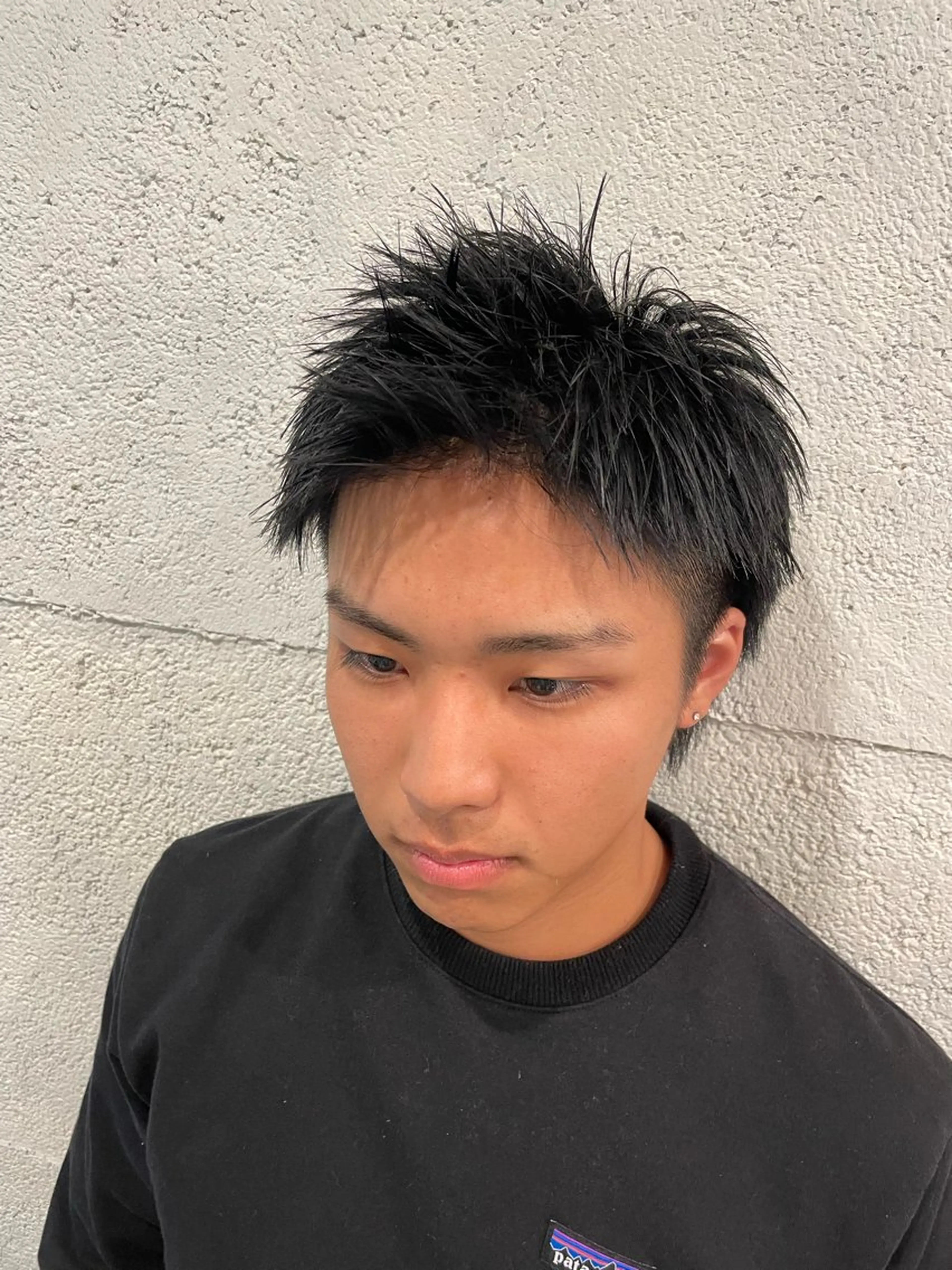 ショート メンズ アップバング ショートヘア ヒロ銀座所属・藤井 響のヘアスタイル