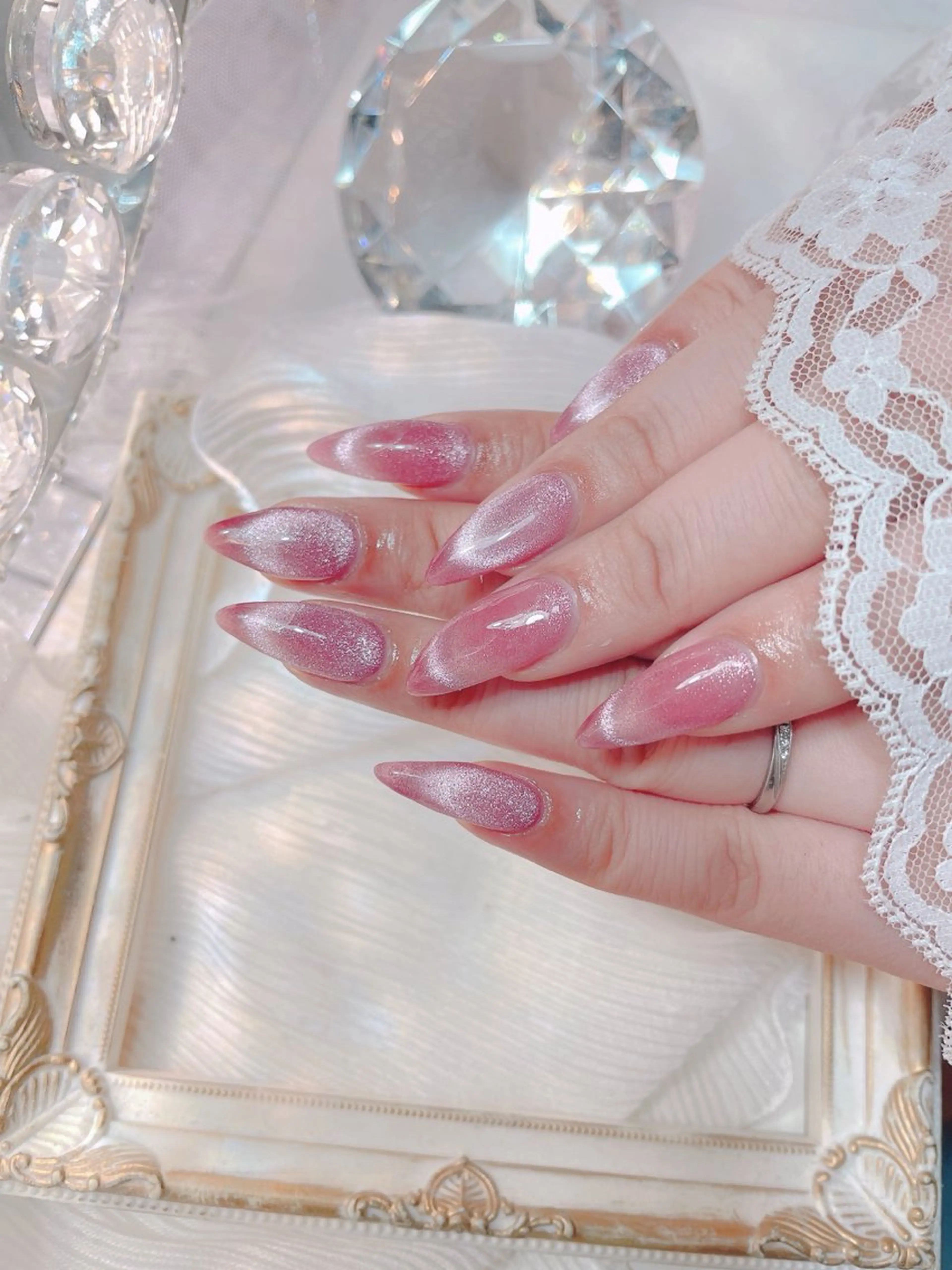 ネイル 23時まで❤︎韓国、 ワンホンネイルのネイルデザイン