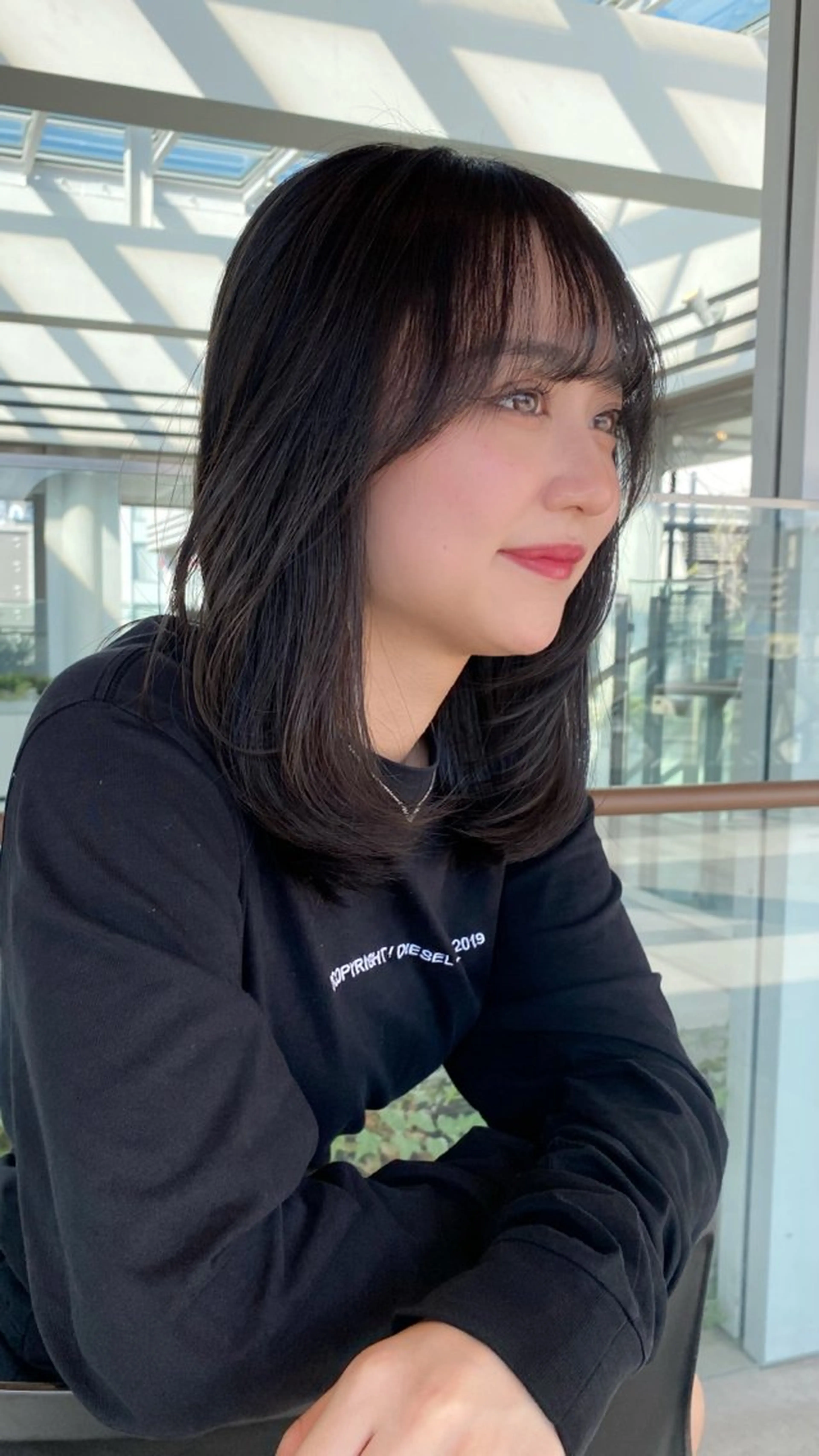 ミディアム カラー 縮毛矯正 RURI韓国ボブ 🇰🇷タッセルボブのヘアスタイル