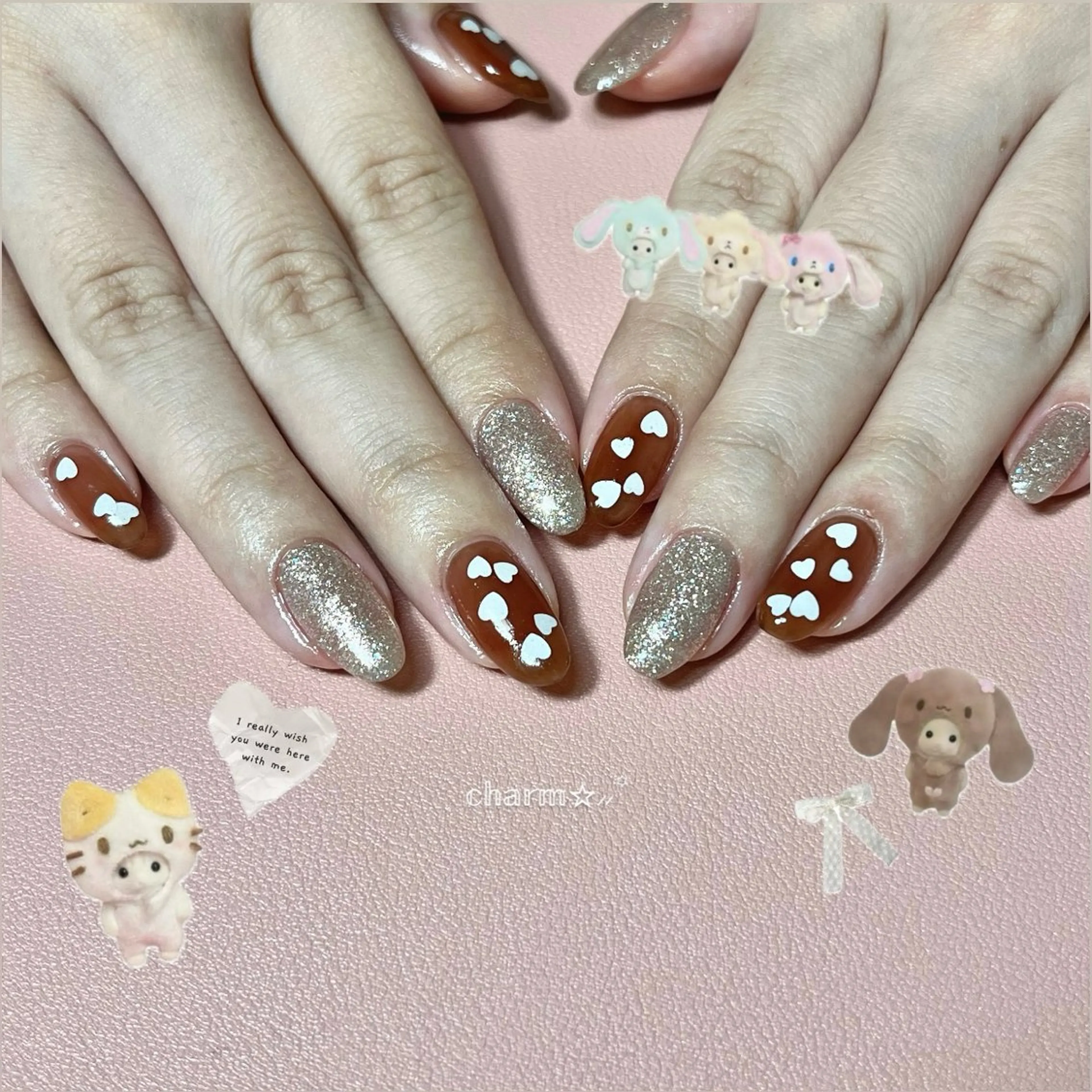 ネイル ガーリー シンプルネイル ハンドネイル nail salon charmのネイルデザイン