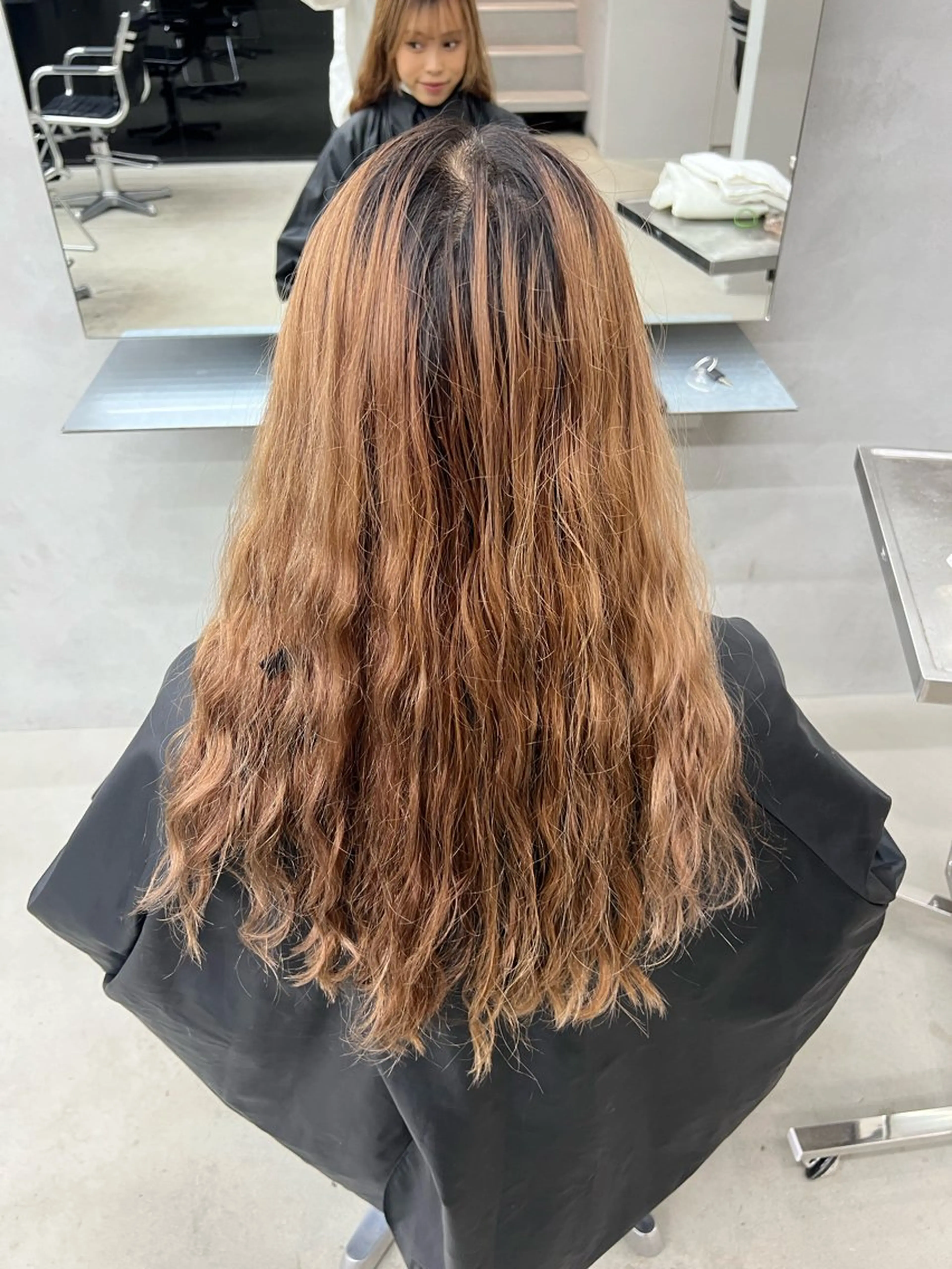 ミディアム カラー カット ヘアカラー トリートメント 吉沢遣人/レイヤー 艶カラー/パーマのヘアスタイル