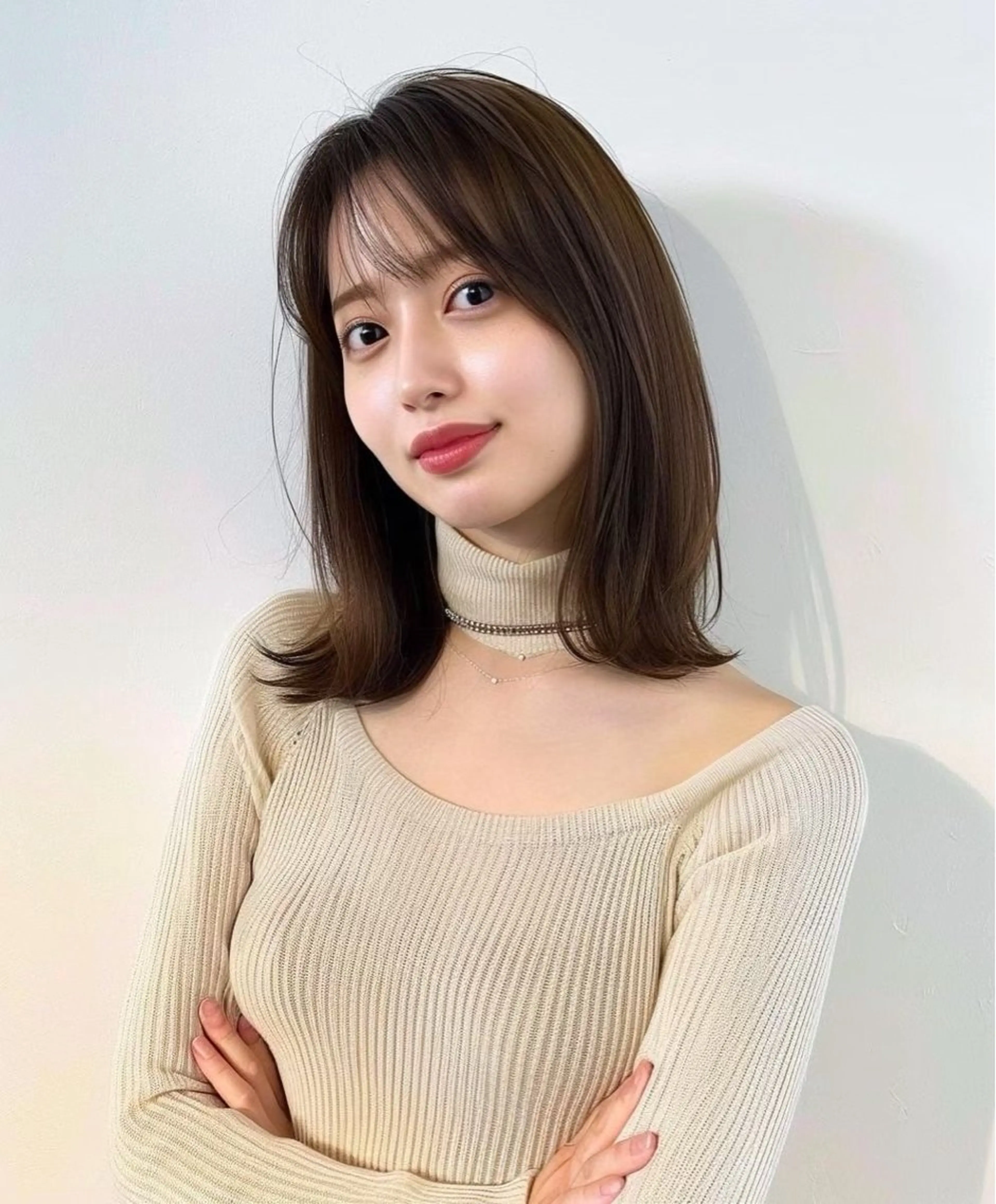 ミディアム カット ヘアカラー トリートメント VLOW nex the salon所属・韓国風/髪質改善/ ナガヤアキラのヘアスタイル