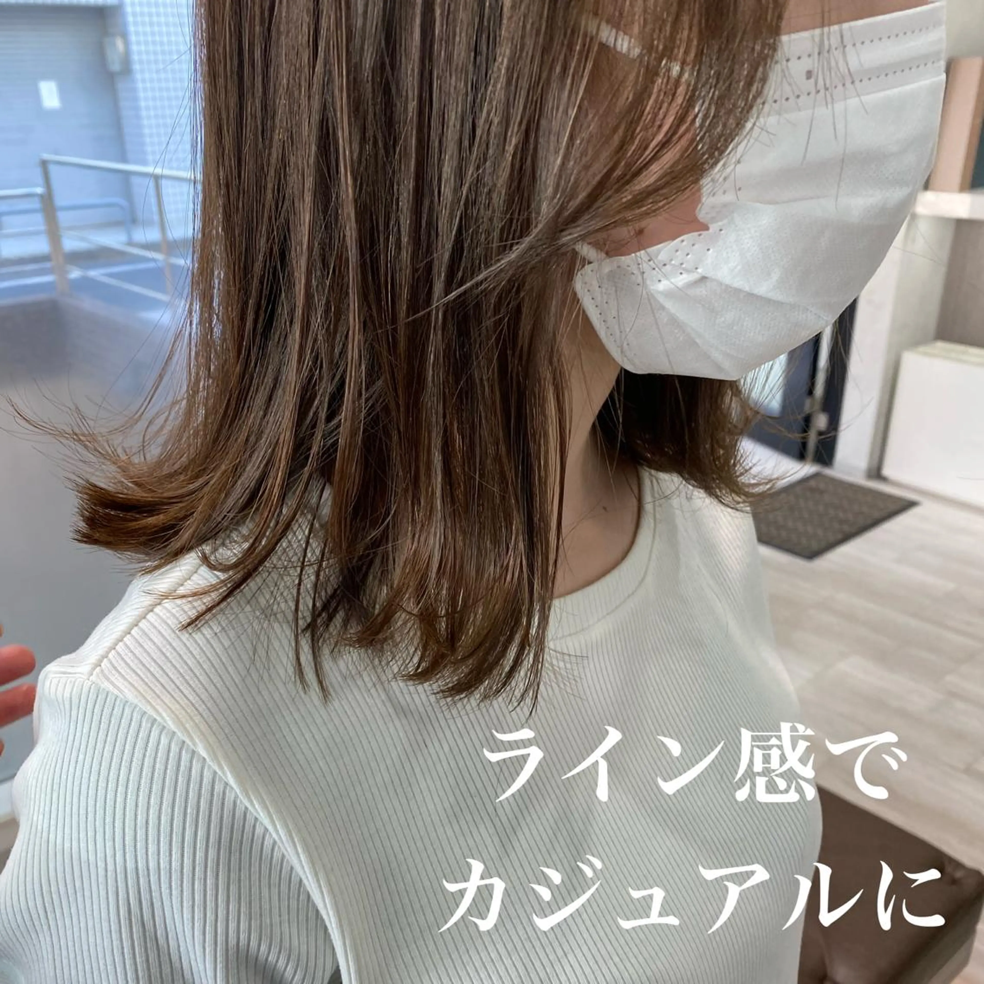 ミディアム カット ヘアカラー トリートメント VLOW nex the salon所属・韓国風/髪質改善/ ナガヤアキラのヘアスタイル