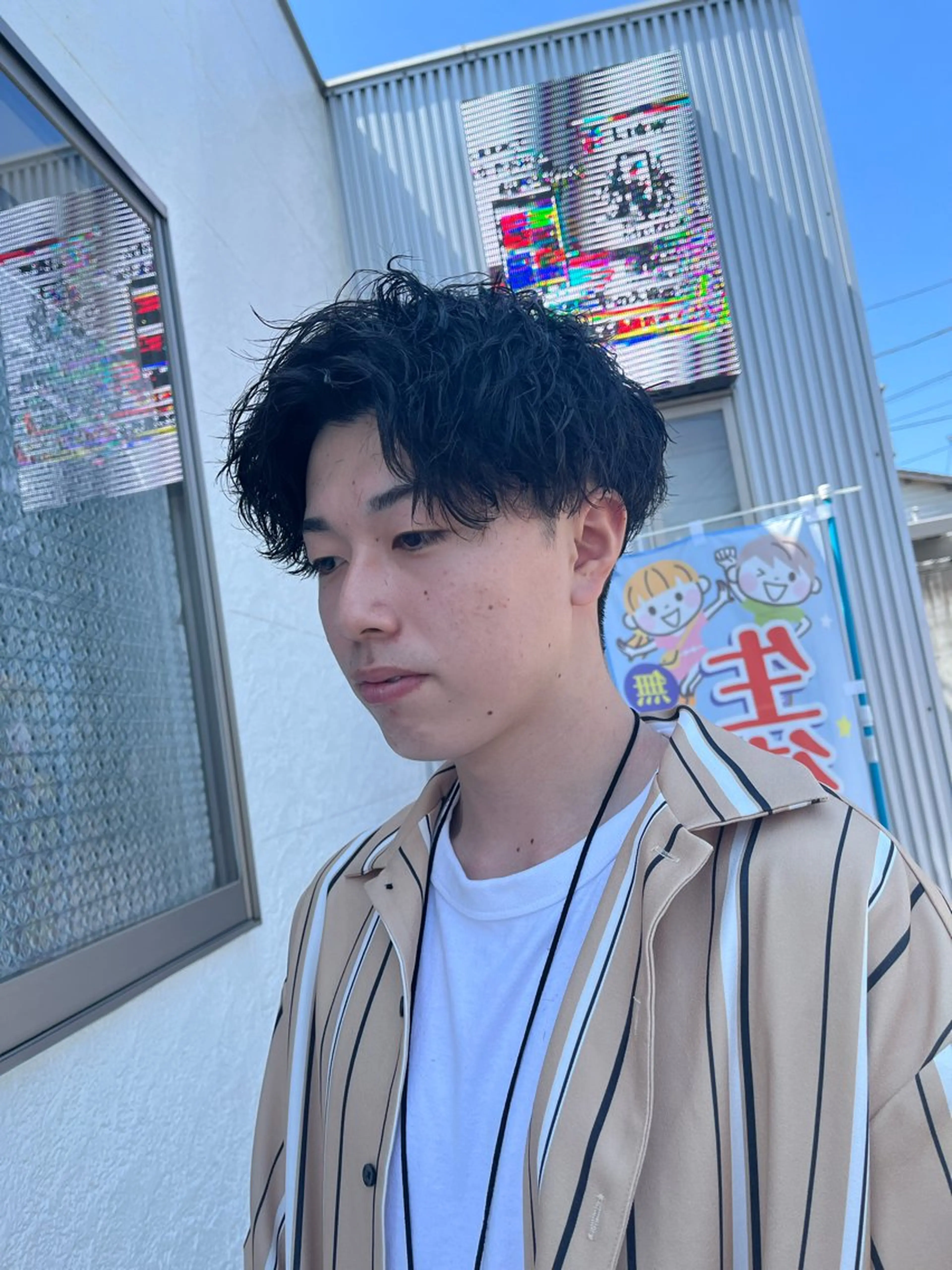 ミディアム パーマ メンズ センターパート パーマが得意な【最高 悠斗】のヘアスタイル