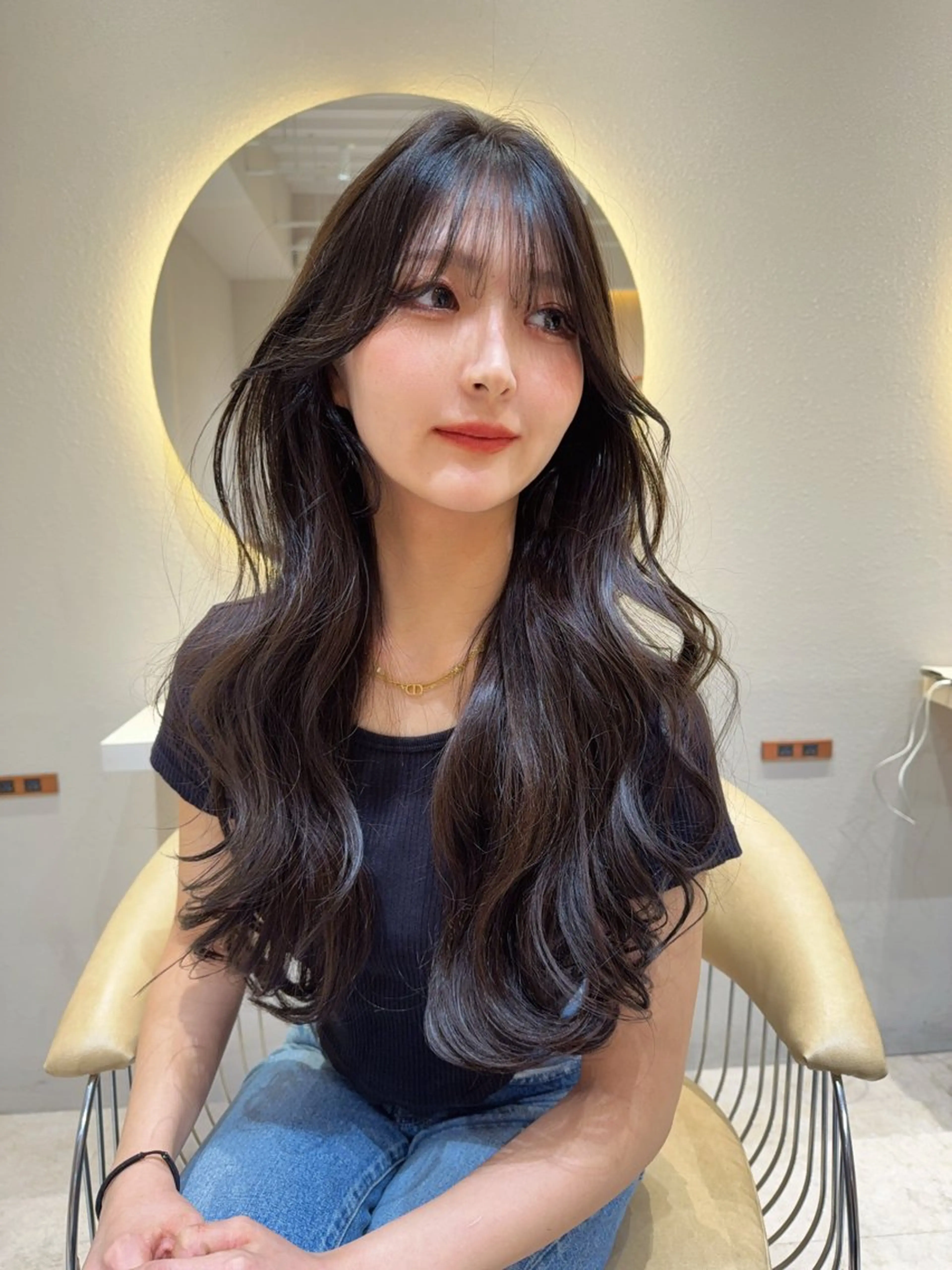 セミロング カラー カット ヘアカラー トリートメント レイヤー❣️縮毛矯正 川村利幸のヘアスタイル