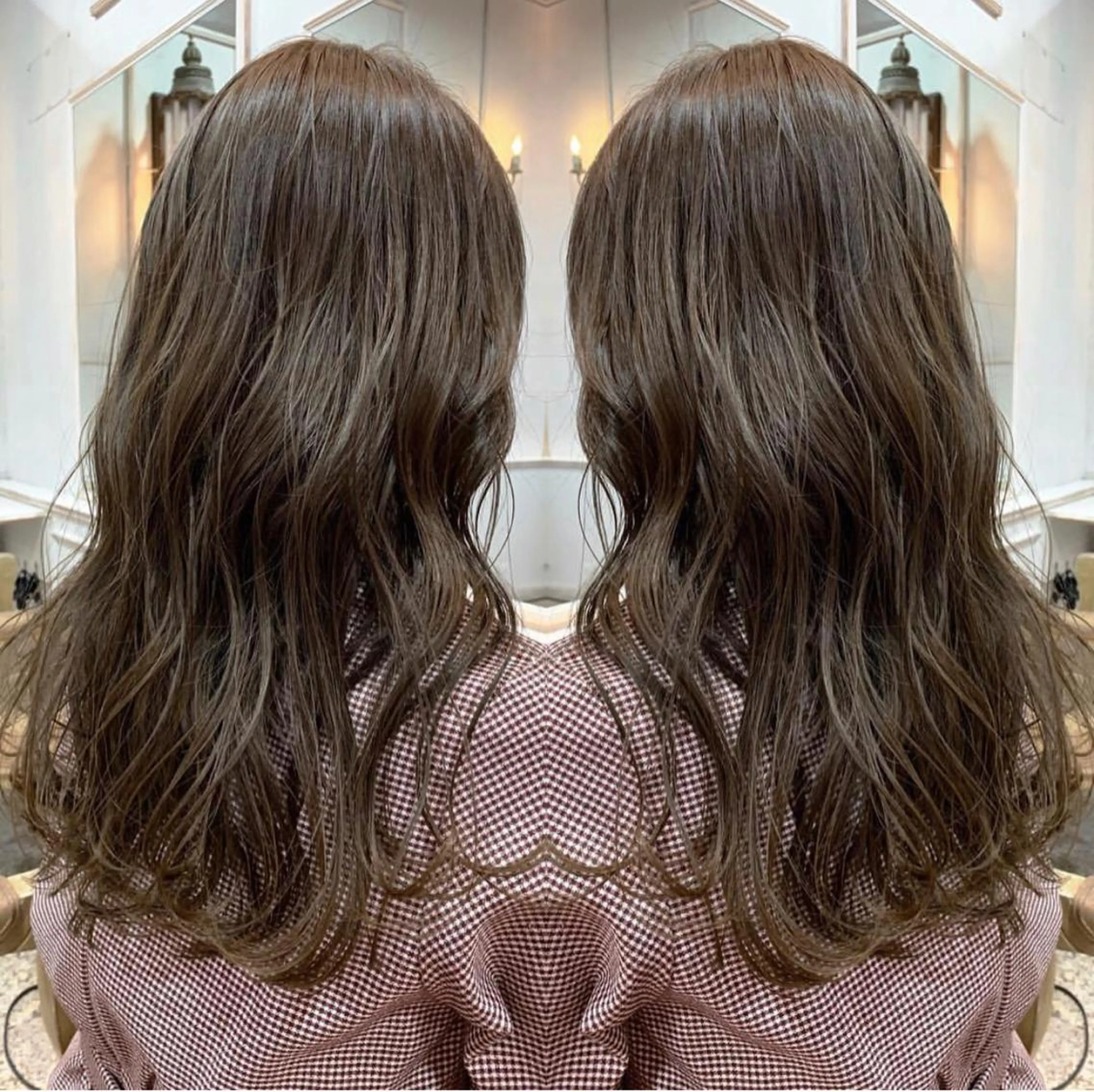 セミロング カラー ブリーチ ブリーチなしカラー Siesta所属・📣髪質改善縮毛矯正 特化美容師｜庭田📣のヘアスタイル