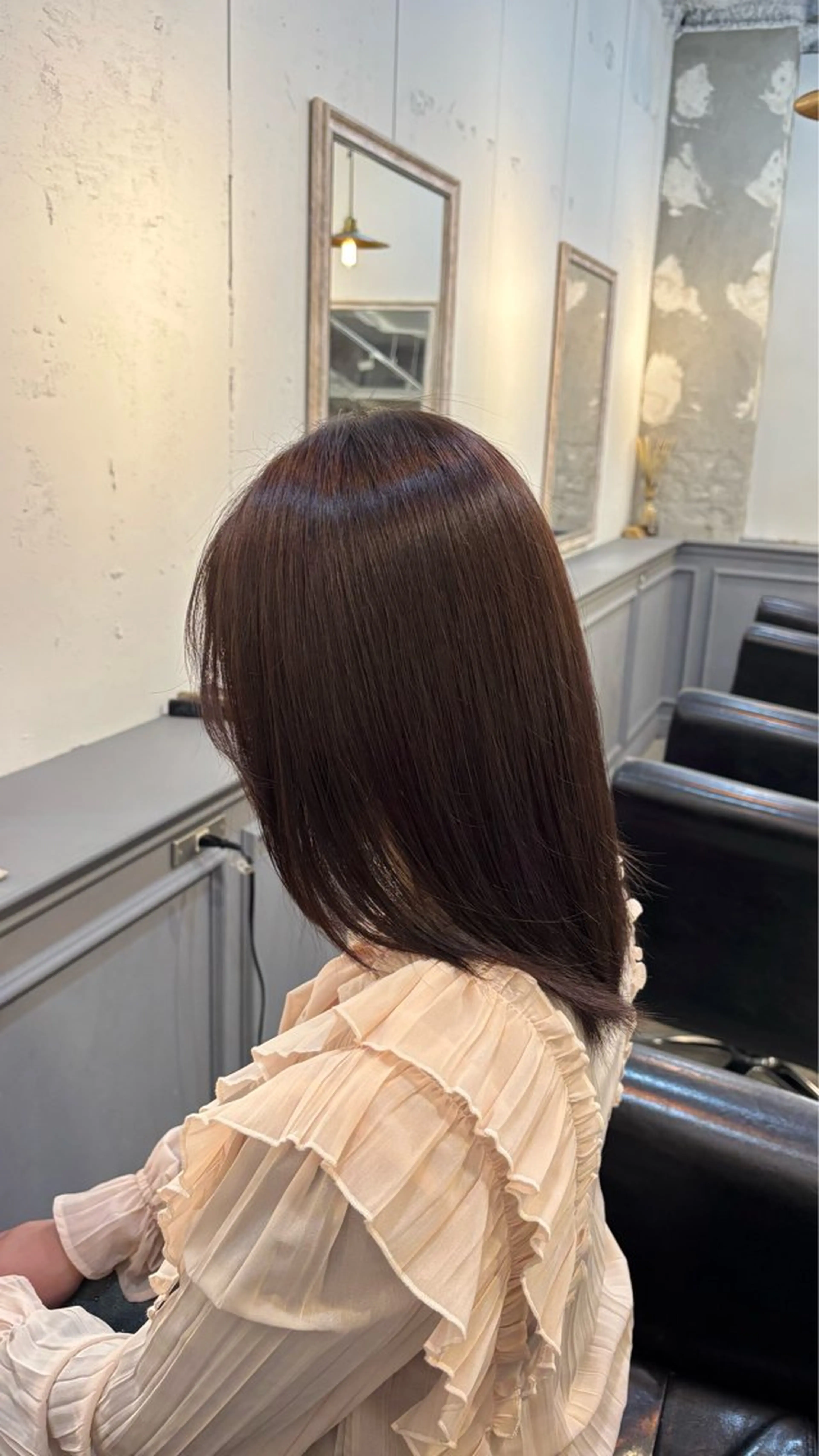 セミロング カラー 関口 玲那のヘアスタイル