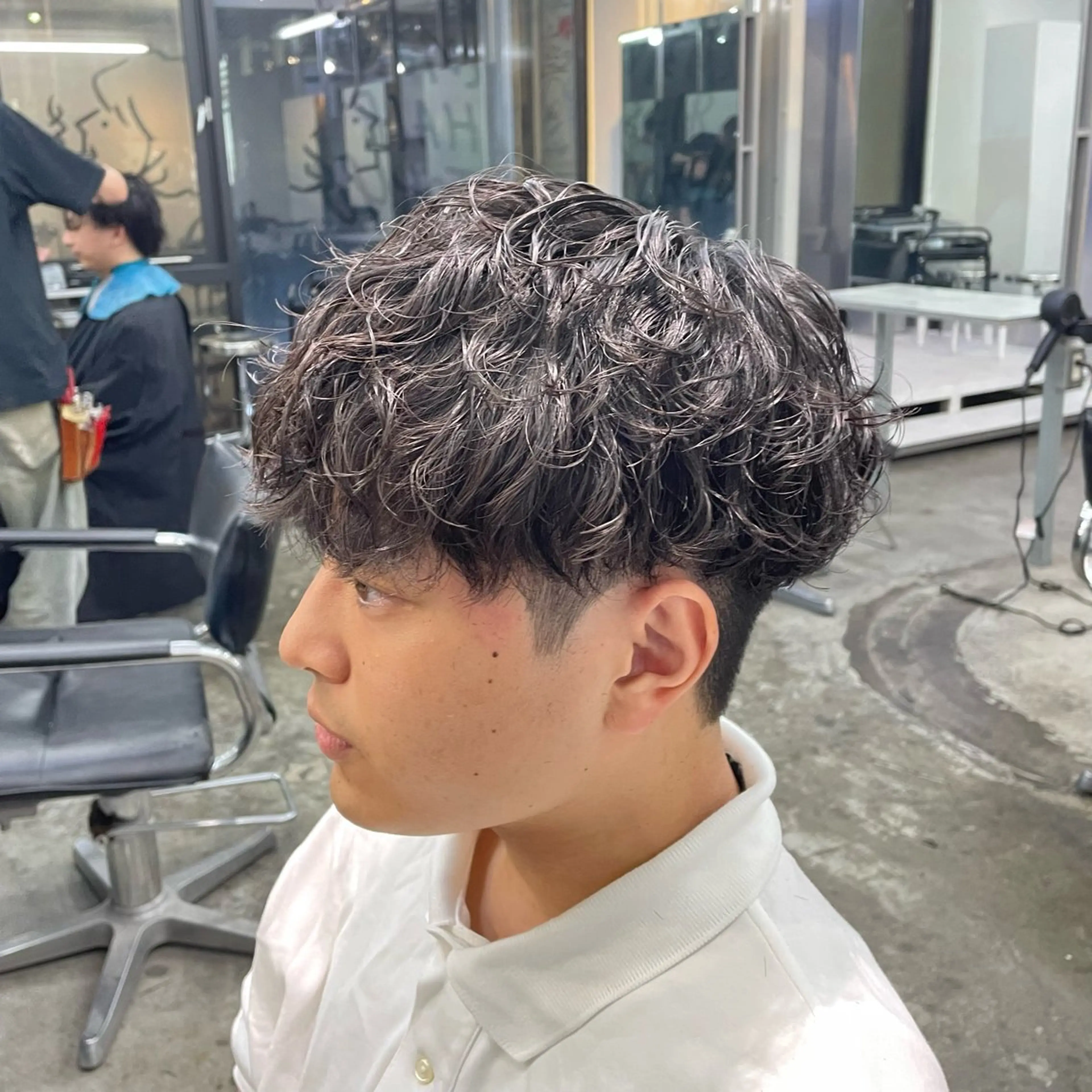 ショート パーマ メンズ カット パーマ メンズ特化美容師/ 藤戸 椋のヘアスタイル