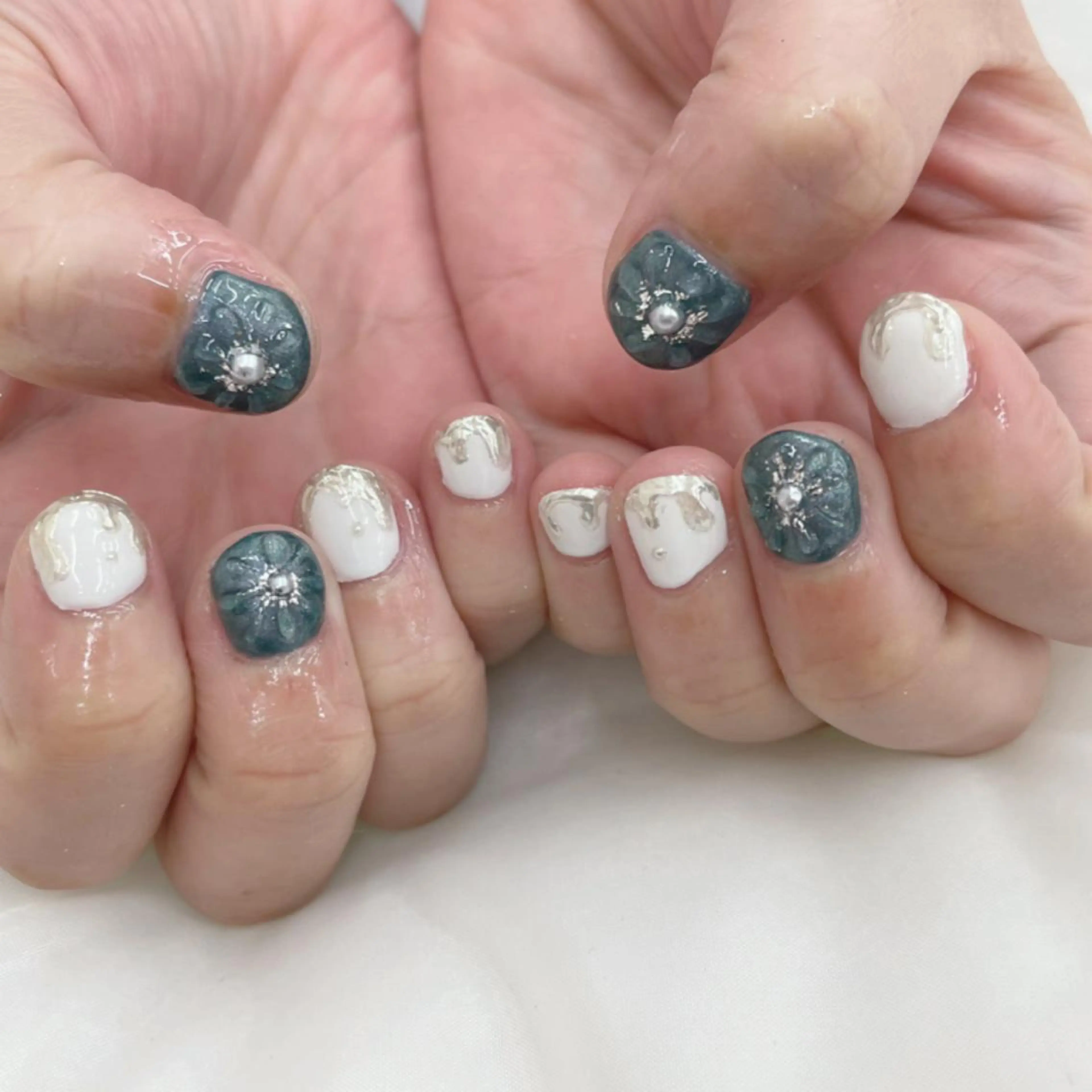 ネイル アートネイル ミラーネイル ビアンカ武蔵小金井 ほしののネイルデザイン