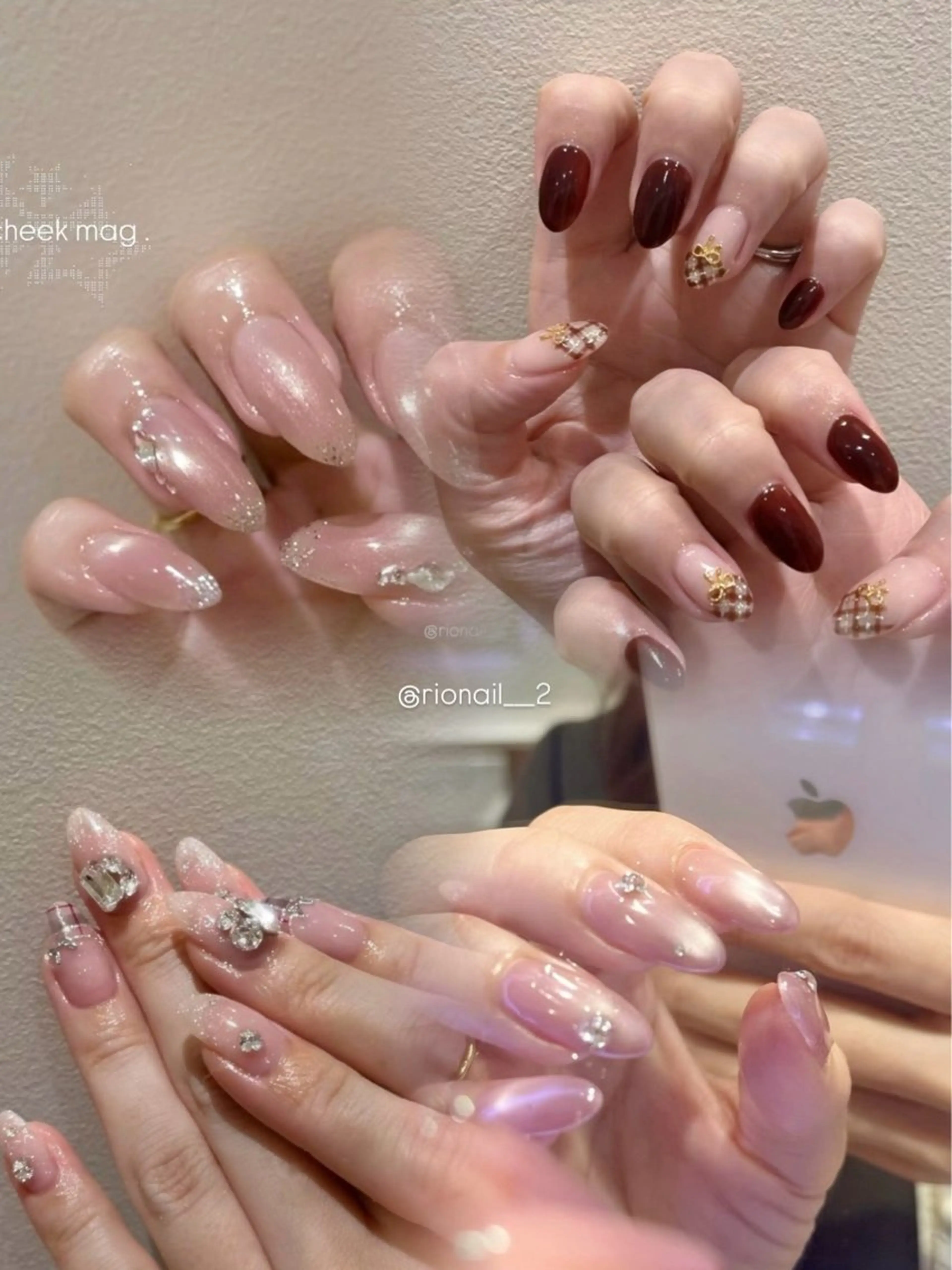 ネイル ハンドネイル 𝘙𝘪𝘰𝘯𝘢 ...🕯🤍のネイルデザイン