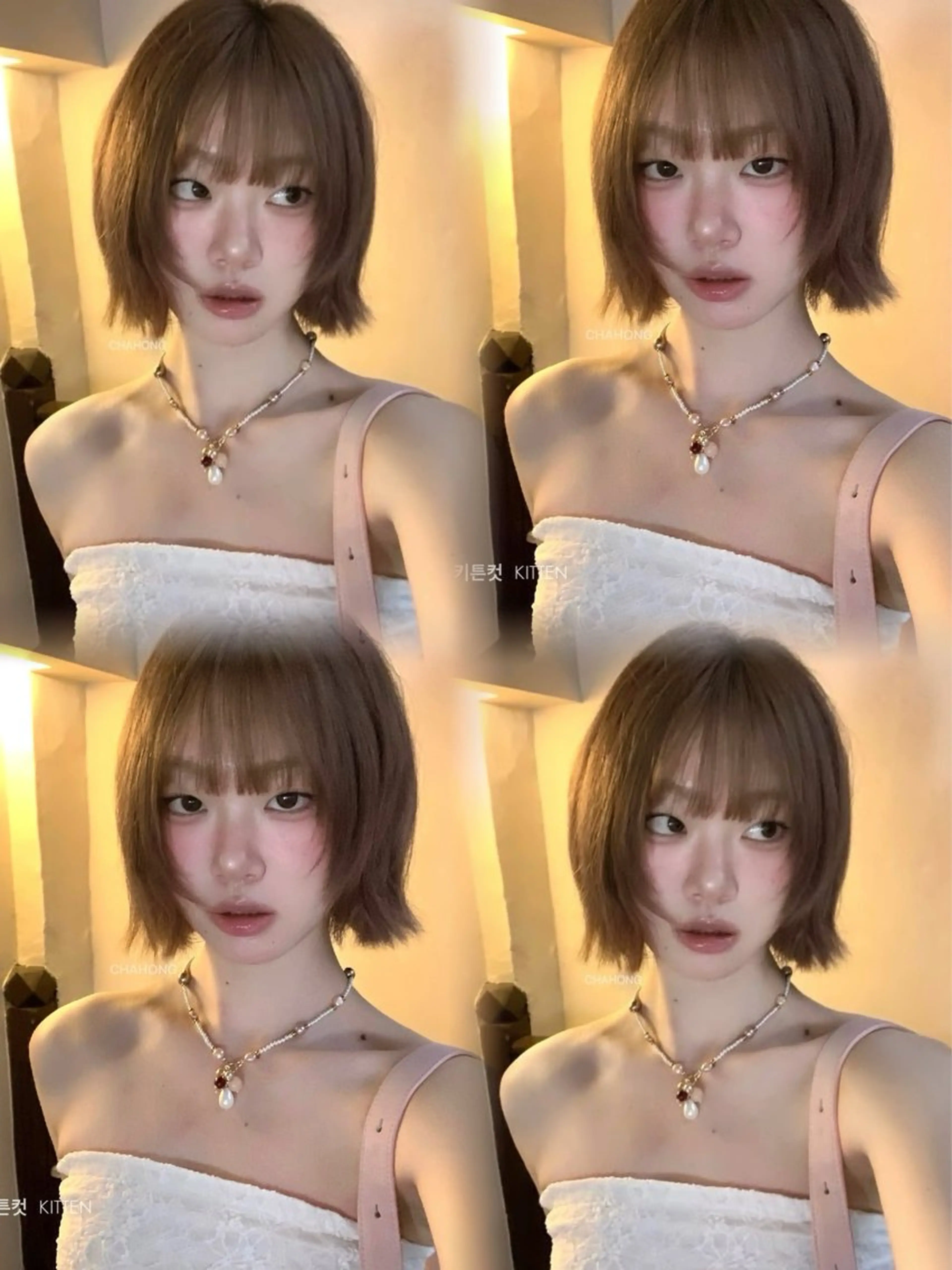 ミディアム カット ヘアカラー トリートメント ONYX 表参道所属・ショート/ボブ/似 合わせ/顔周りカットのヘアスタイル