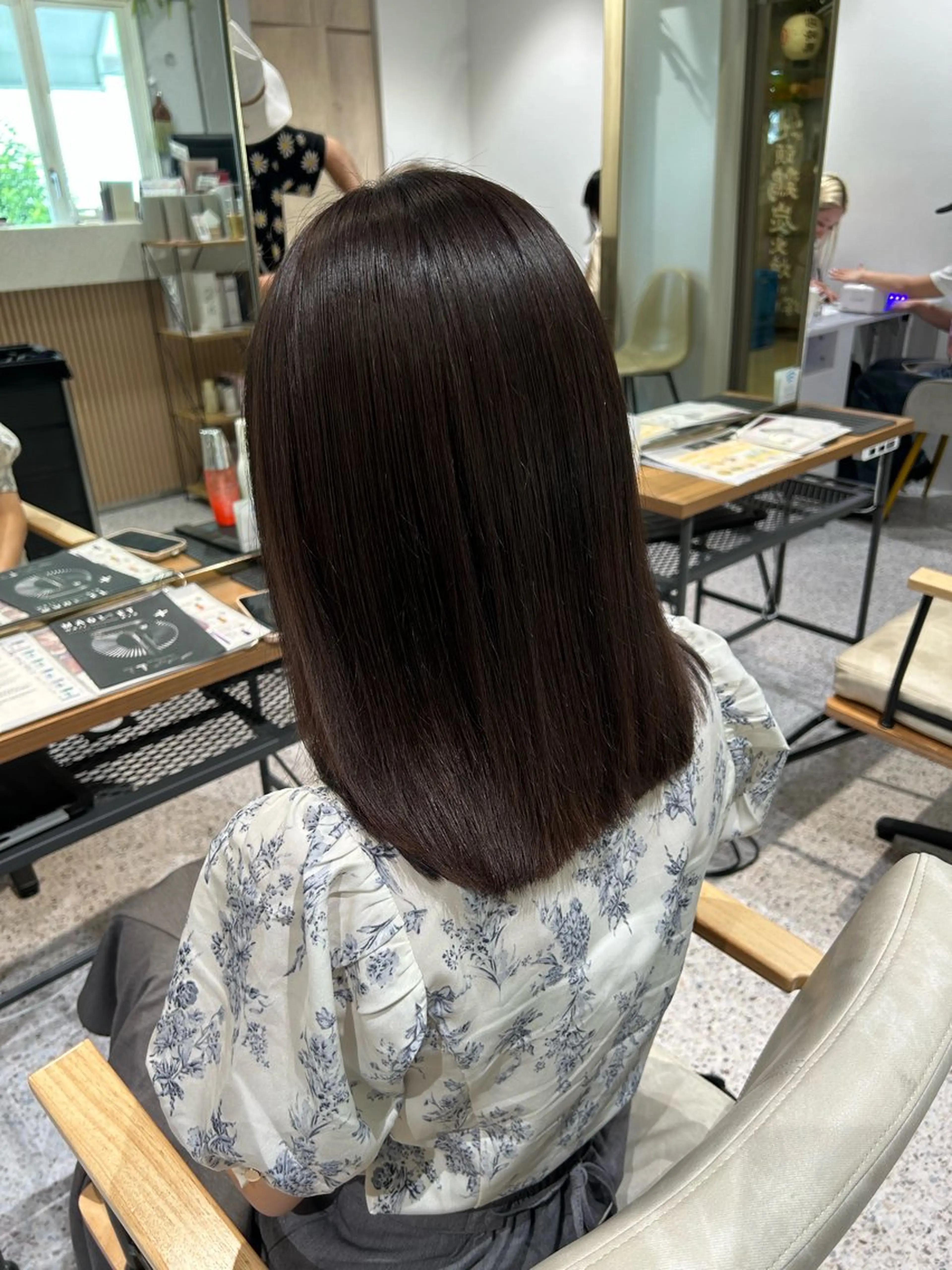 ミディアム 縮毛矯正 hair&eye🎀 /momoKaのマツエク・マツパデザイン