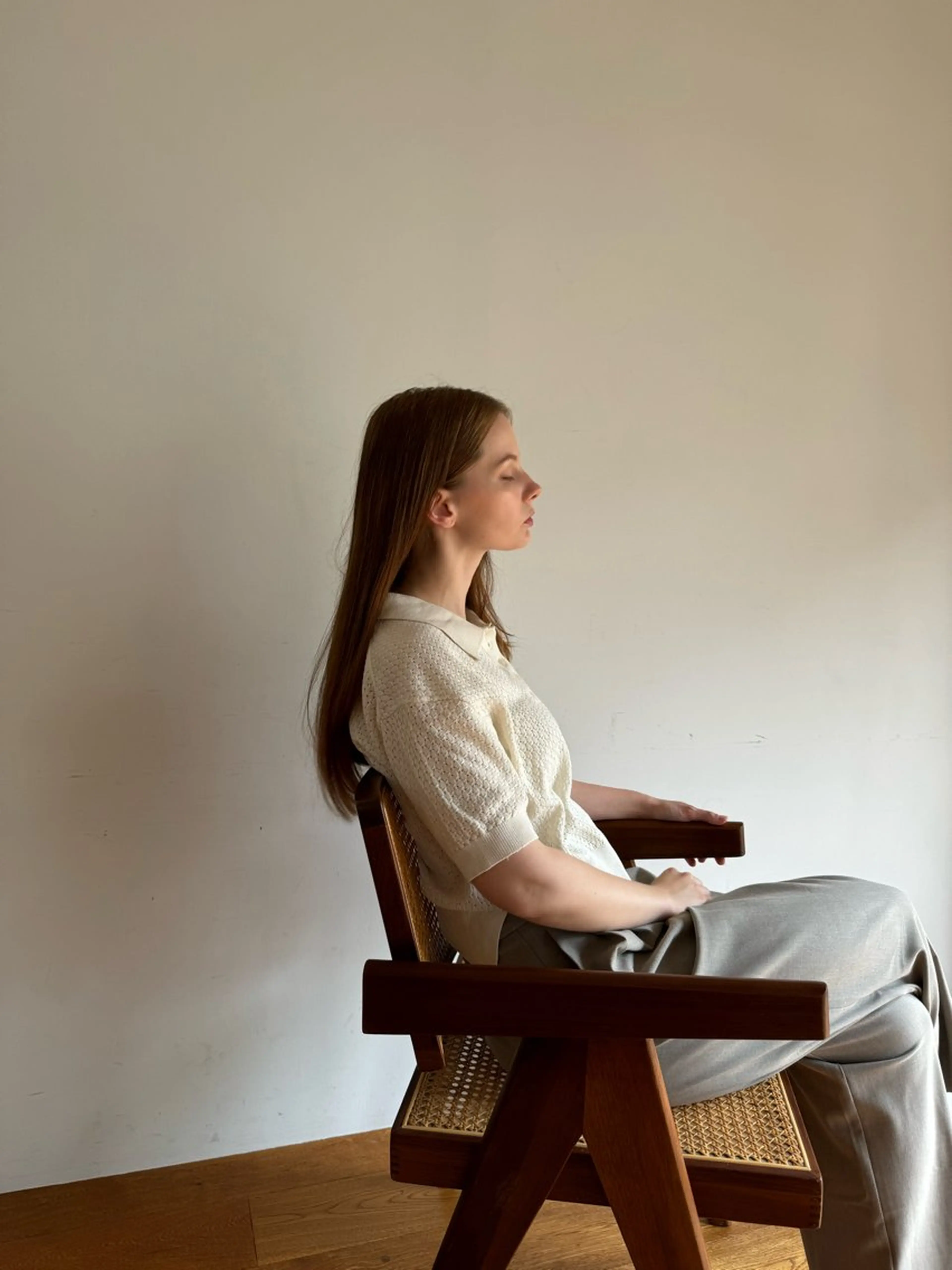 セミロング カラー セミロングパーマ アッシュ ベージュカラー ブリーチ ケアカラー ヘアカラー トリートメント 🟤TAP🟤 木曳野　金沢店のヘアスタイル