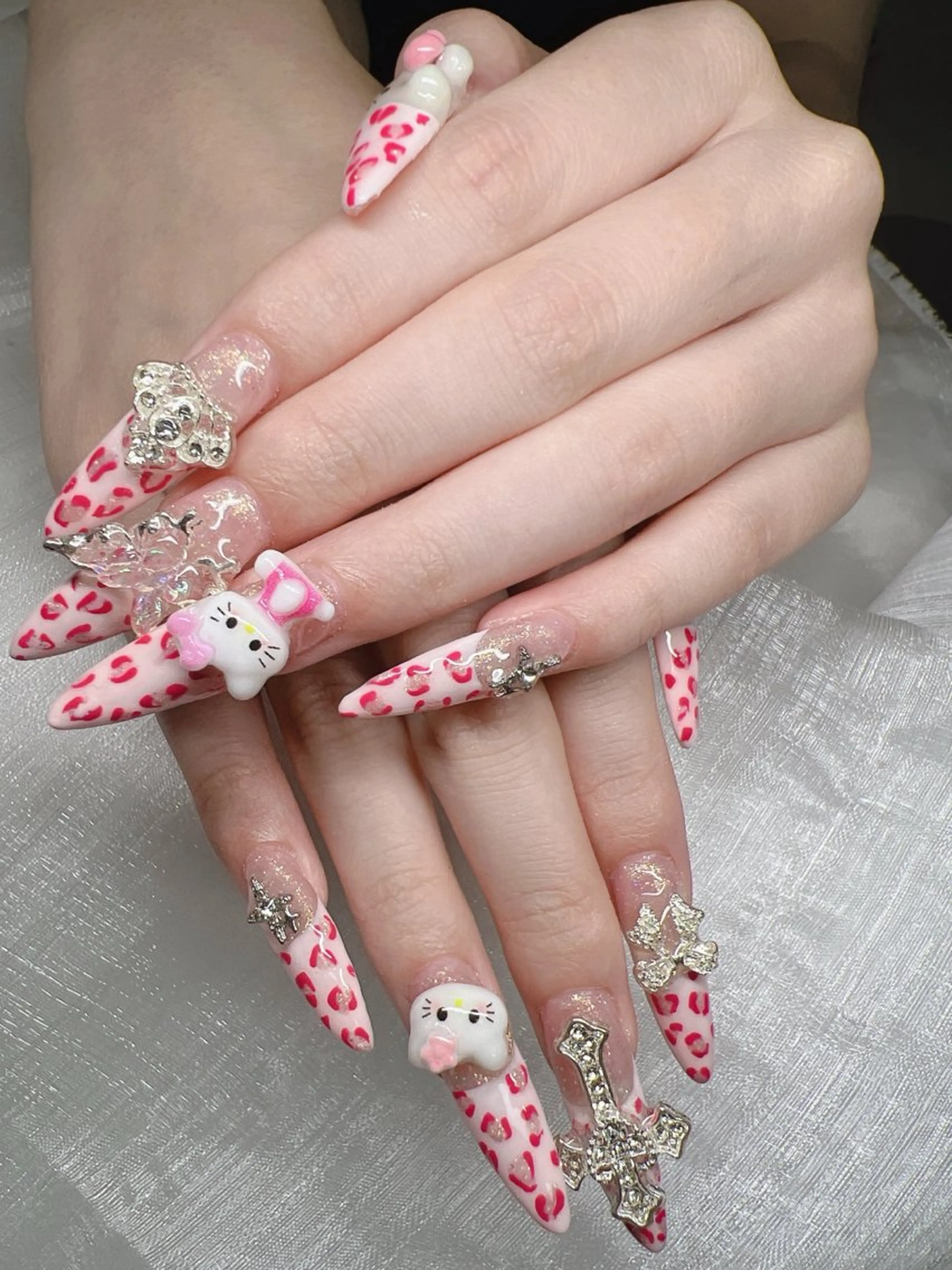 ネイル 長さ出し グラデーション キラキラネイル マグネットネイル ニュアンスネイル Lee Nails チップ長さだし専門店のネイルデザイン