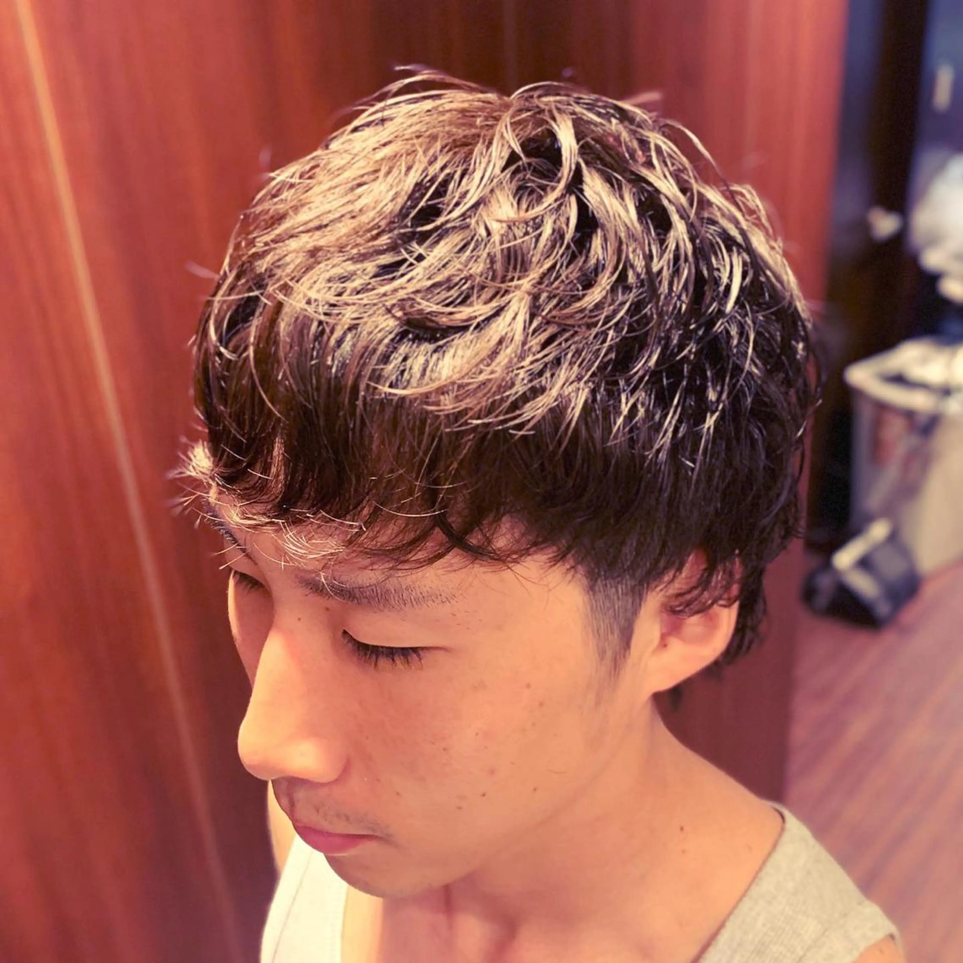 ショート パーマ メンズ HIROGINZA ヒロ銀座 青山所属・マツオ リュウホウ🐉のヘアスタイル