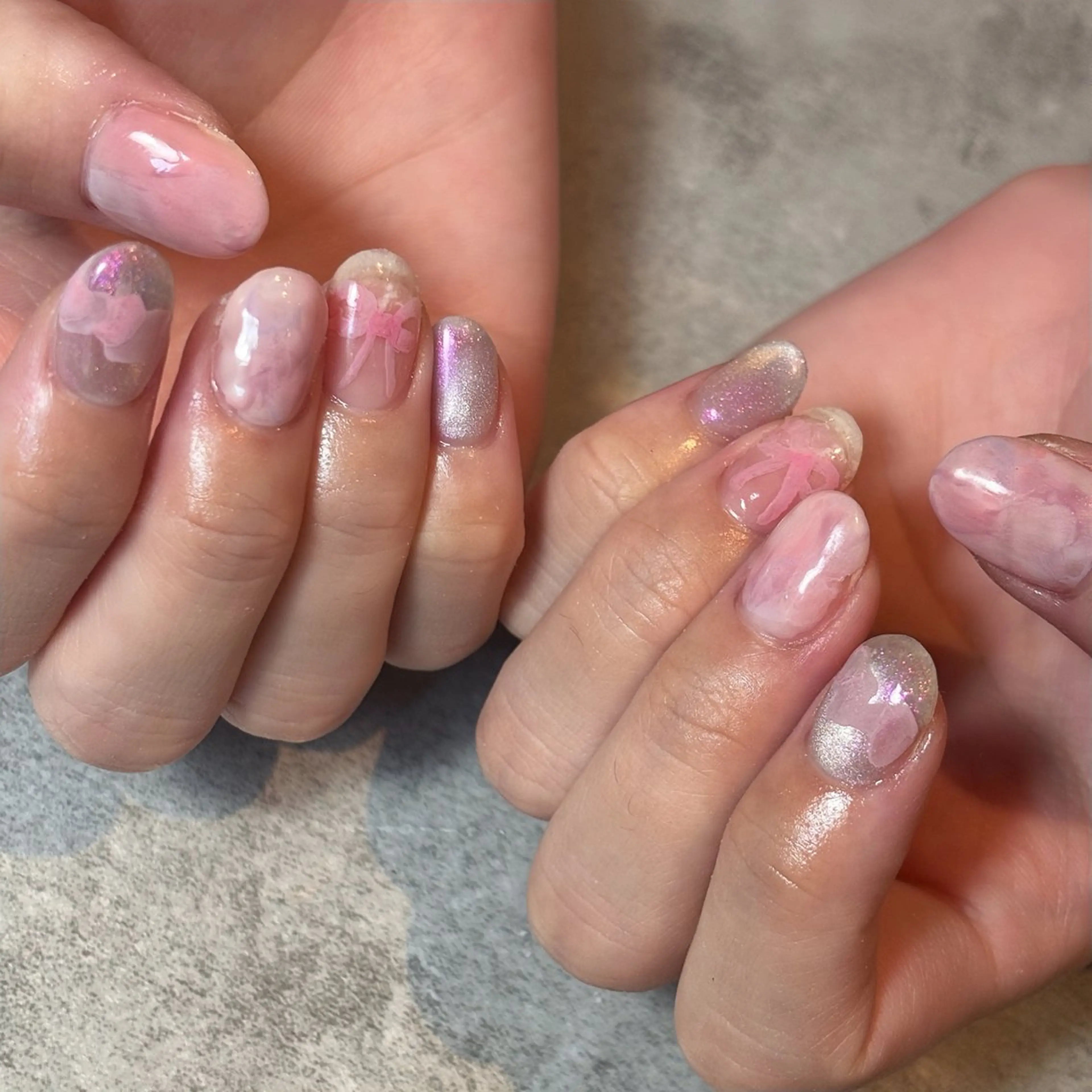 ネイル 長さ出し ハンドネイル 𝒦𝐸𝐼𝒩𝒜 錦糸町ネイルのネイルデザイン