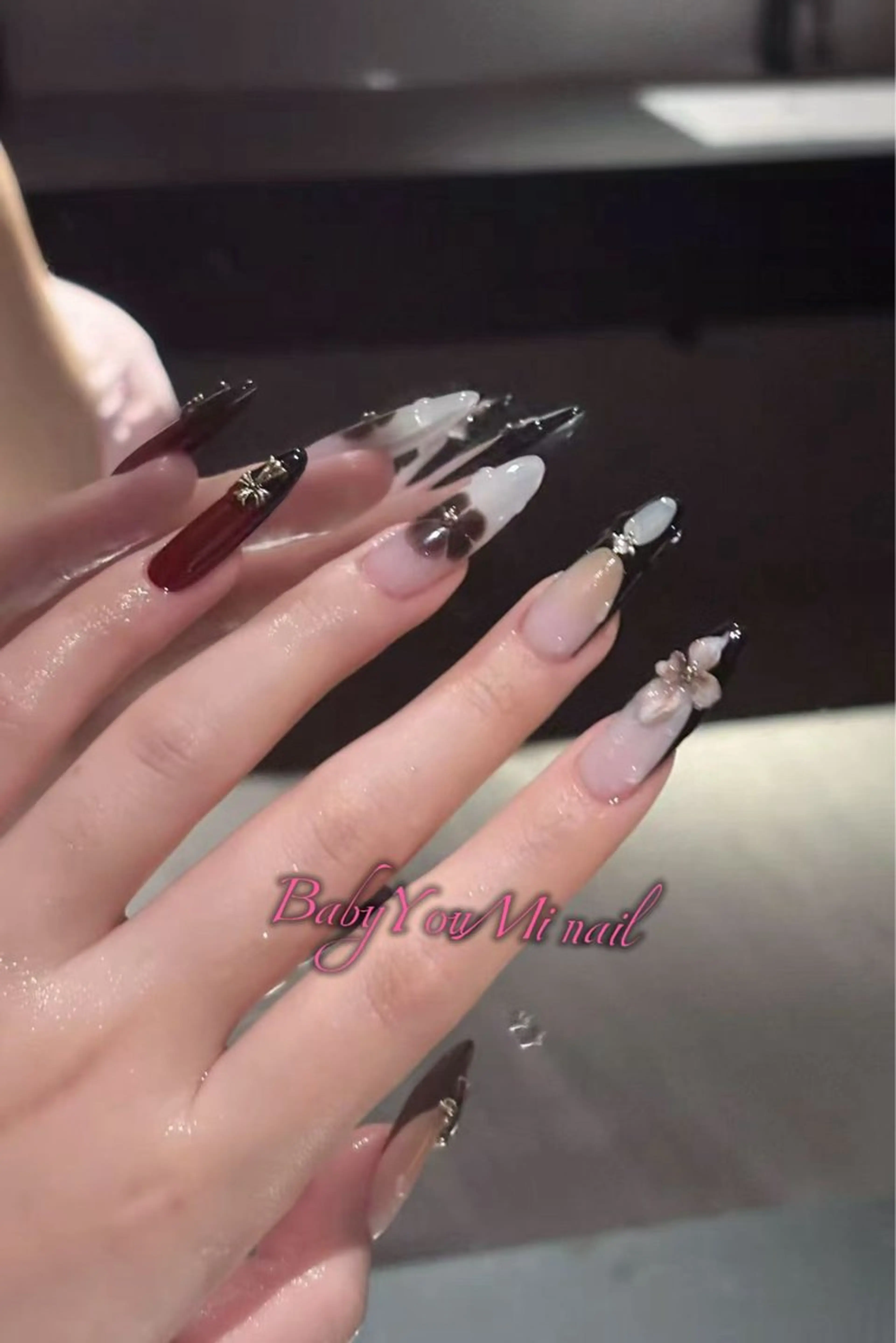 ネイル オーロラネイル 成人式 フットネイル フレンチネイル ジェルネイル ハンドネイル BabyYouMi nailのネイルデザイン