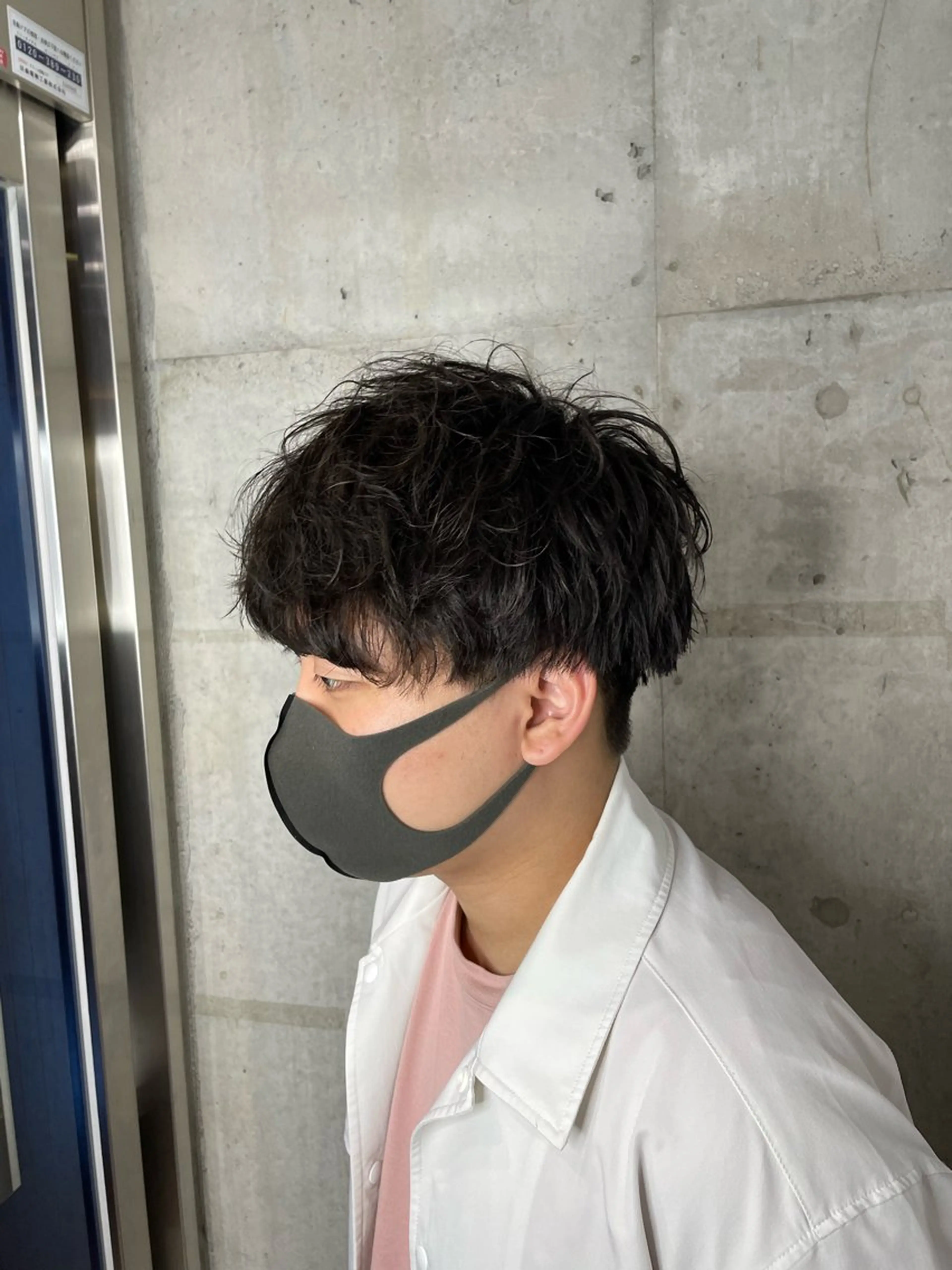 パーマ メンズ カット パーマ ヘアセット フリーランスシェアサロンルレイル所属・心斎橋/メンズ /ルレイル/地形真希のヘアスタイル