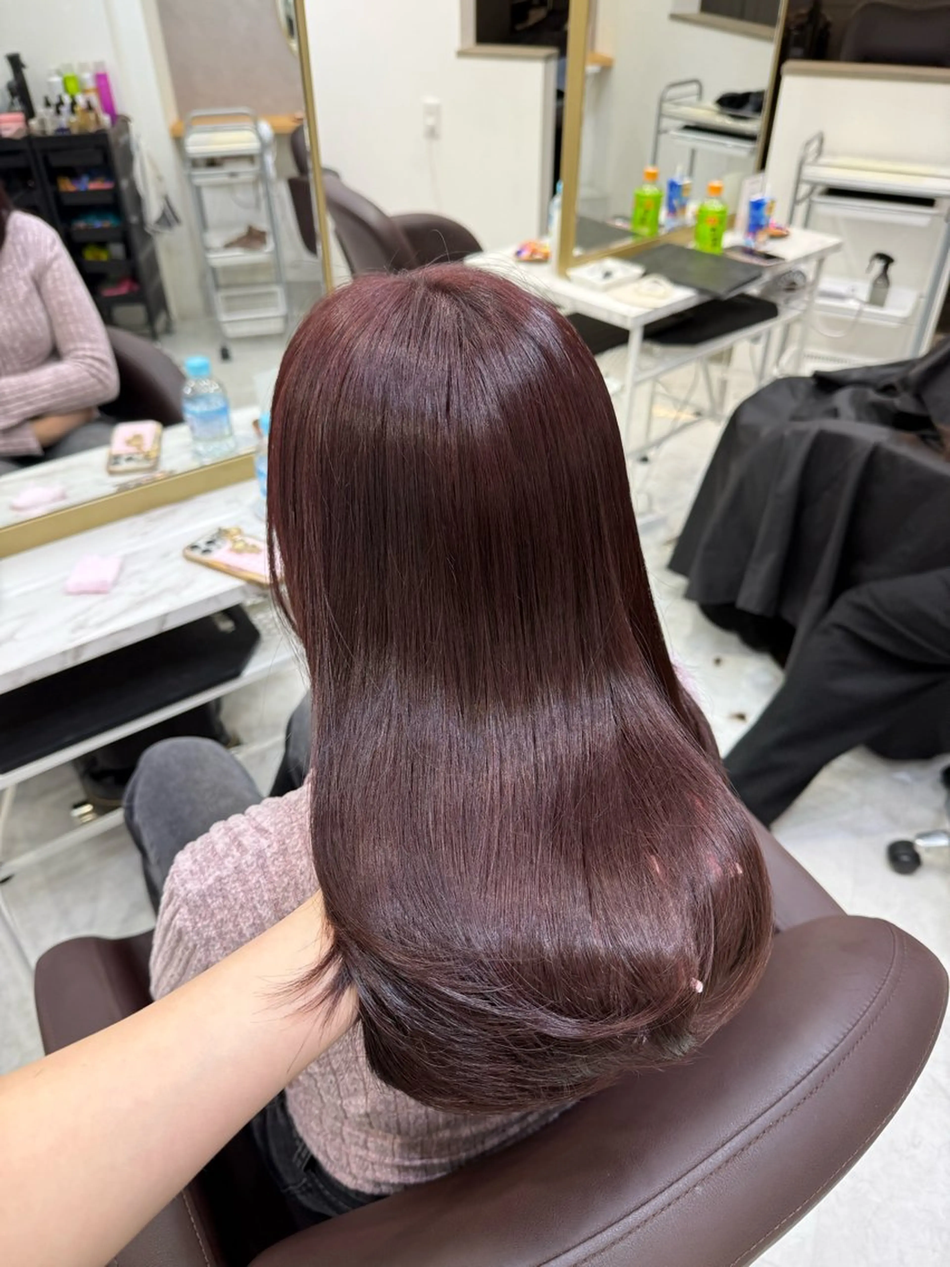 セミロング カラー ヘアアレンジ ヘアカラー トリートメント ヘアセット 💗横浜美容室 💗HARUNAのヘアスタイル